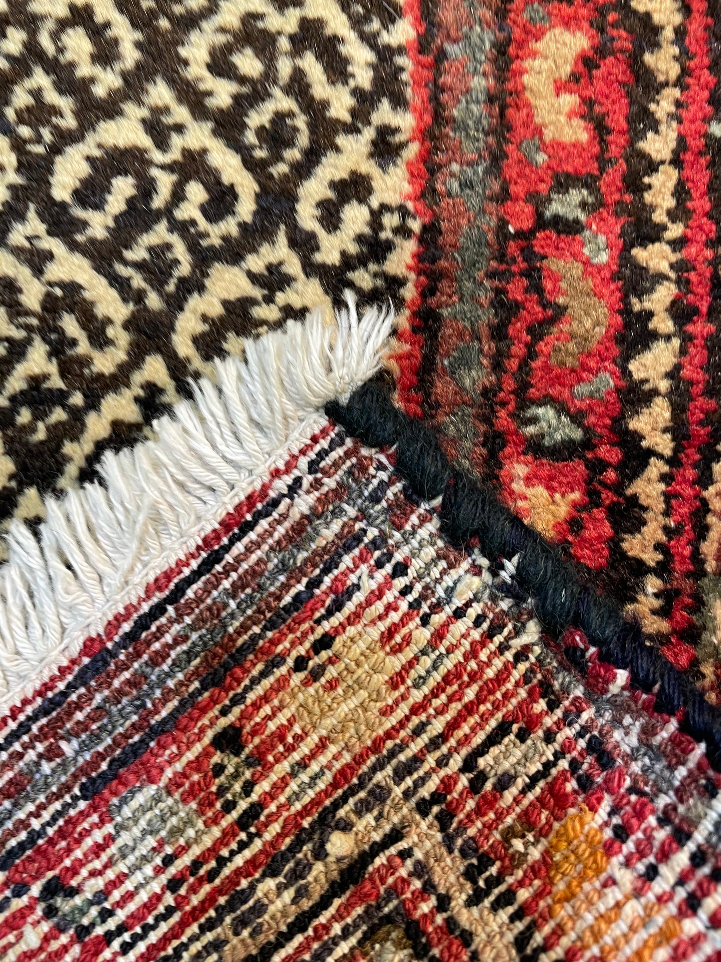 Antique Hand-Knotted Wool Gallery Size Meshkin Collectible 3'8" x 13'4"
