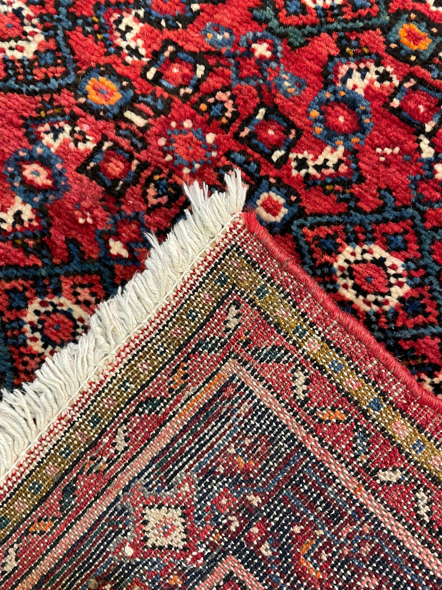 Antique Hand-Knotted Wool Gallery Size Hamedan 3'6" x 16'7"