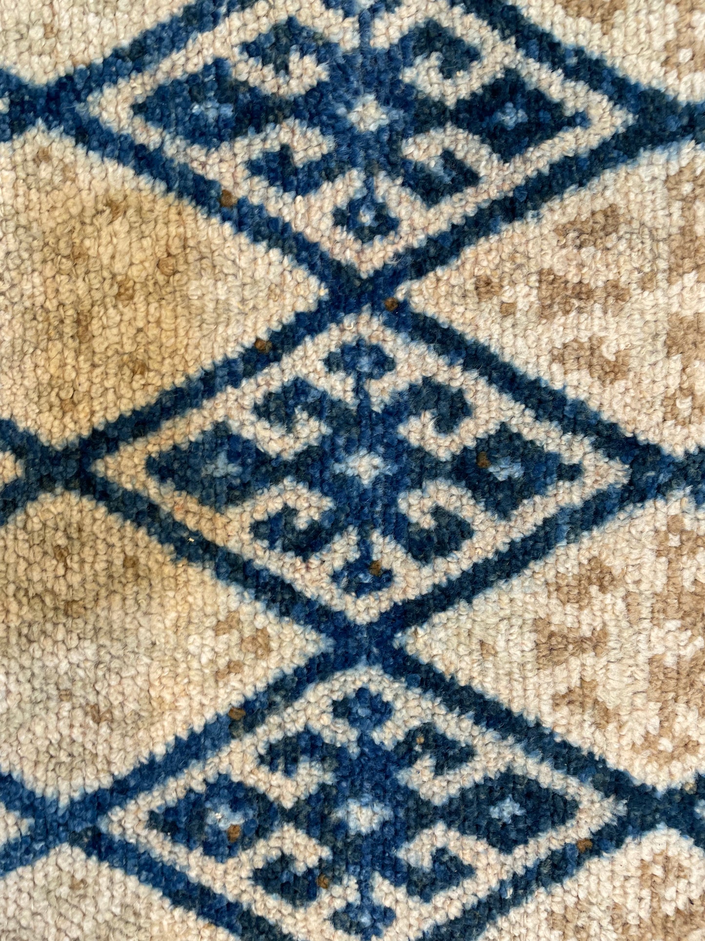 Hand-Knotted Wool Runner Turkish Oushak 3' x 11'8"