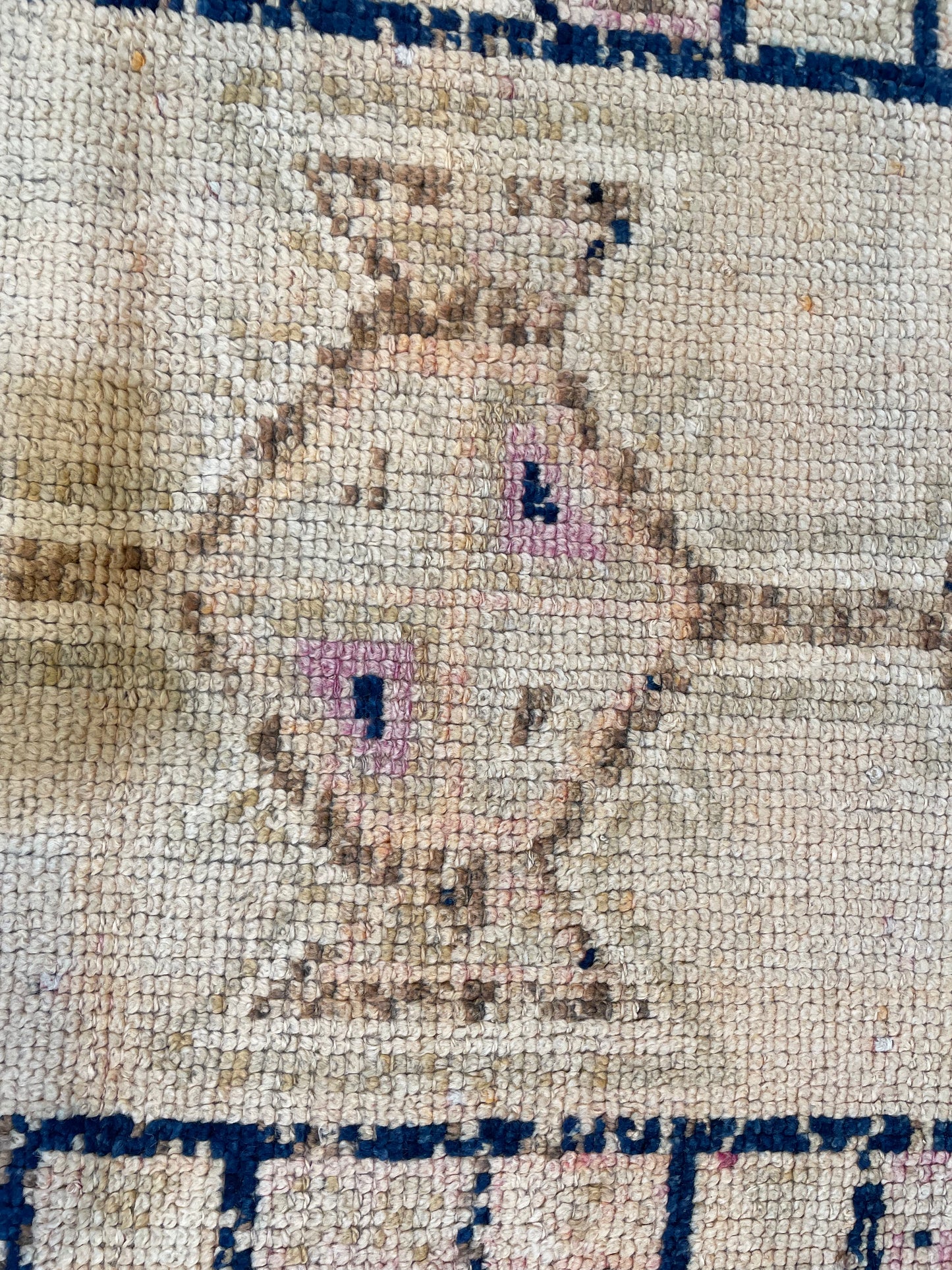 Hand-Knotted Wool Gallery Size Turkish Oushak 3' x 11'4"