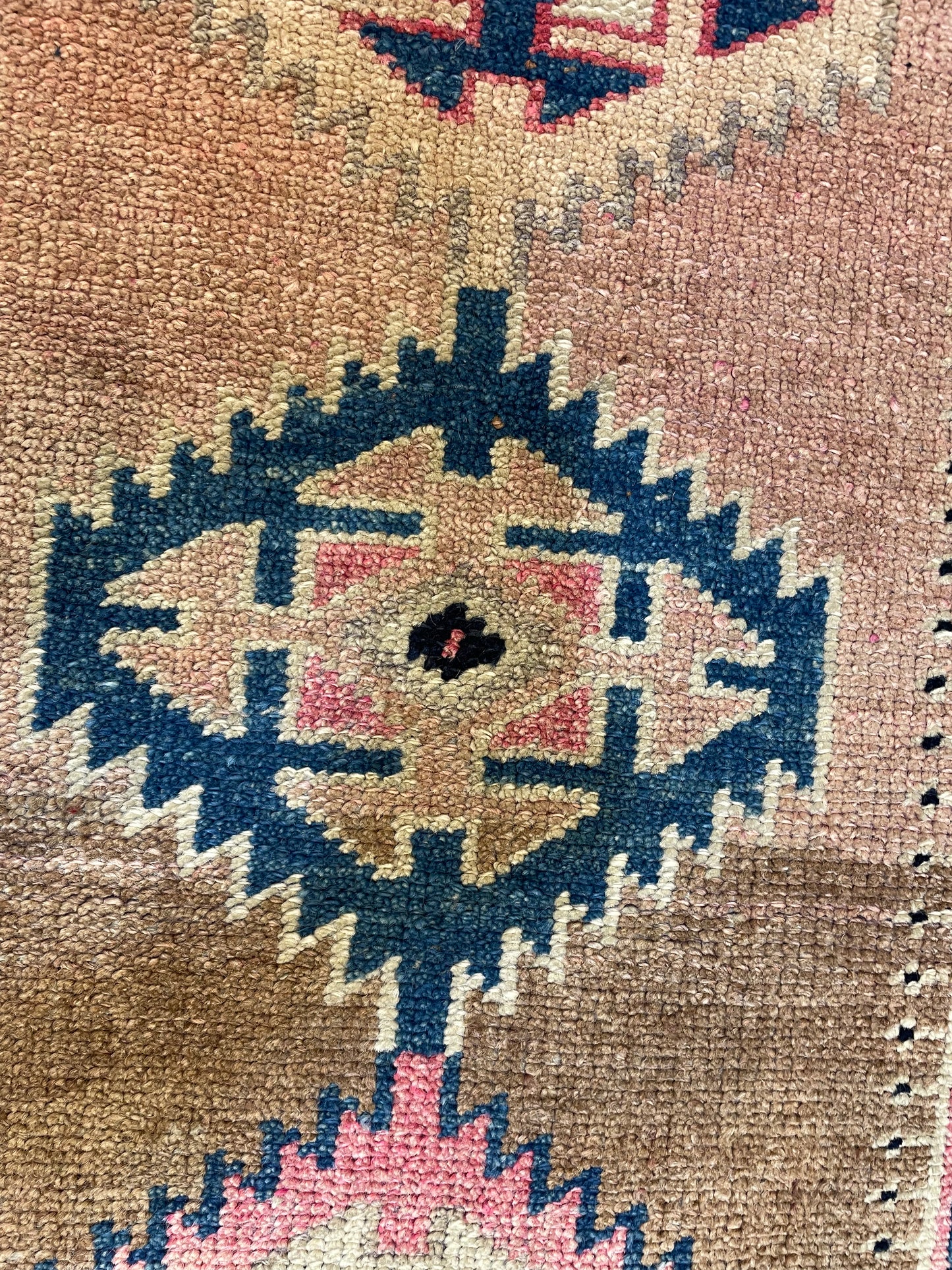 Hand-Knotted Wool Runner Turkish Oushak 2'11" x 12'1"