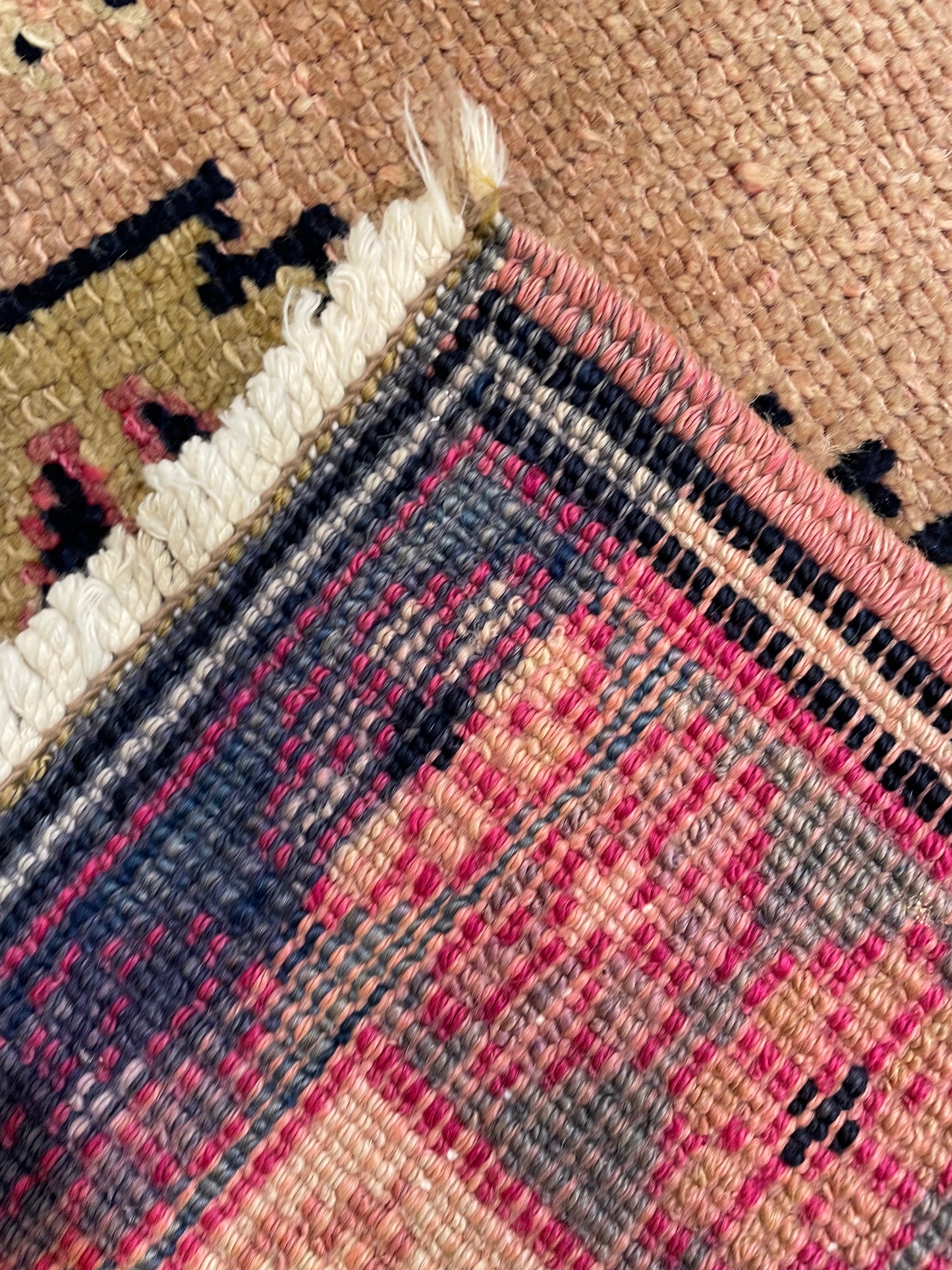 Hand-Knotted Wool Runner Turkish Oushak 2'11" x 12'1"