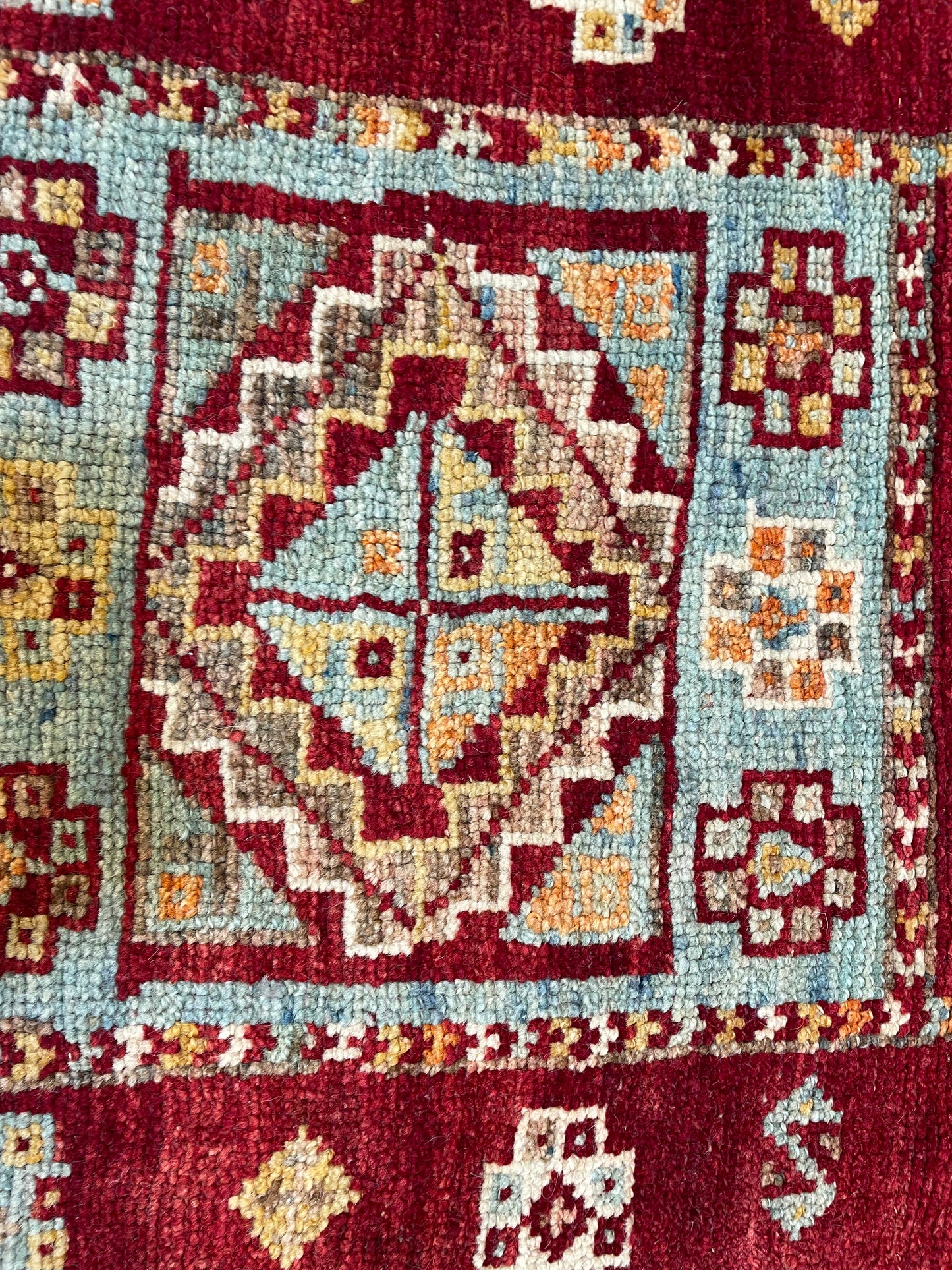 Hand-Knotted Wool Runner Turkish Oushak 3'8" x 14'10"