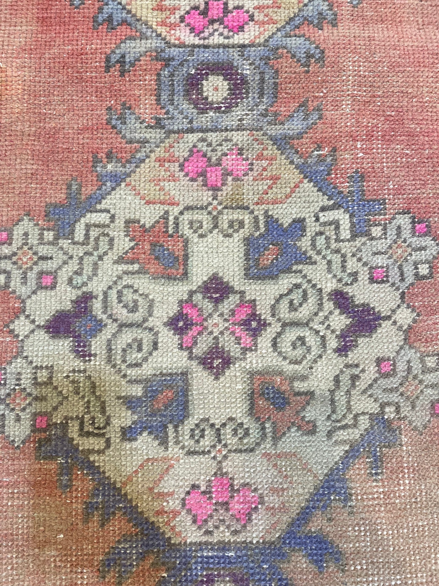 Hand-Knotted Wool Runner Turkish Oushak 2'8" x 8'2"