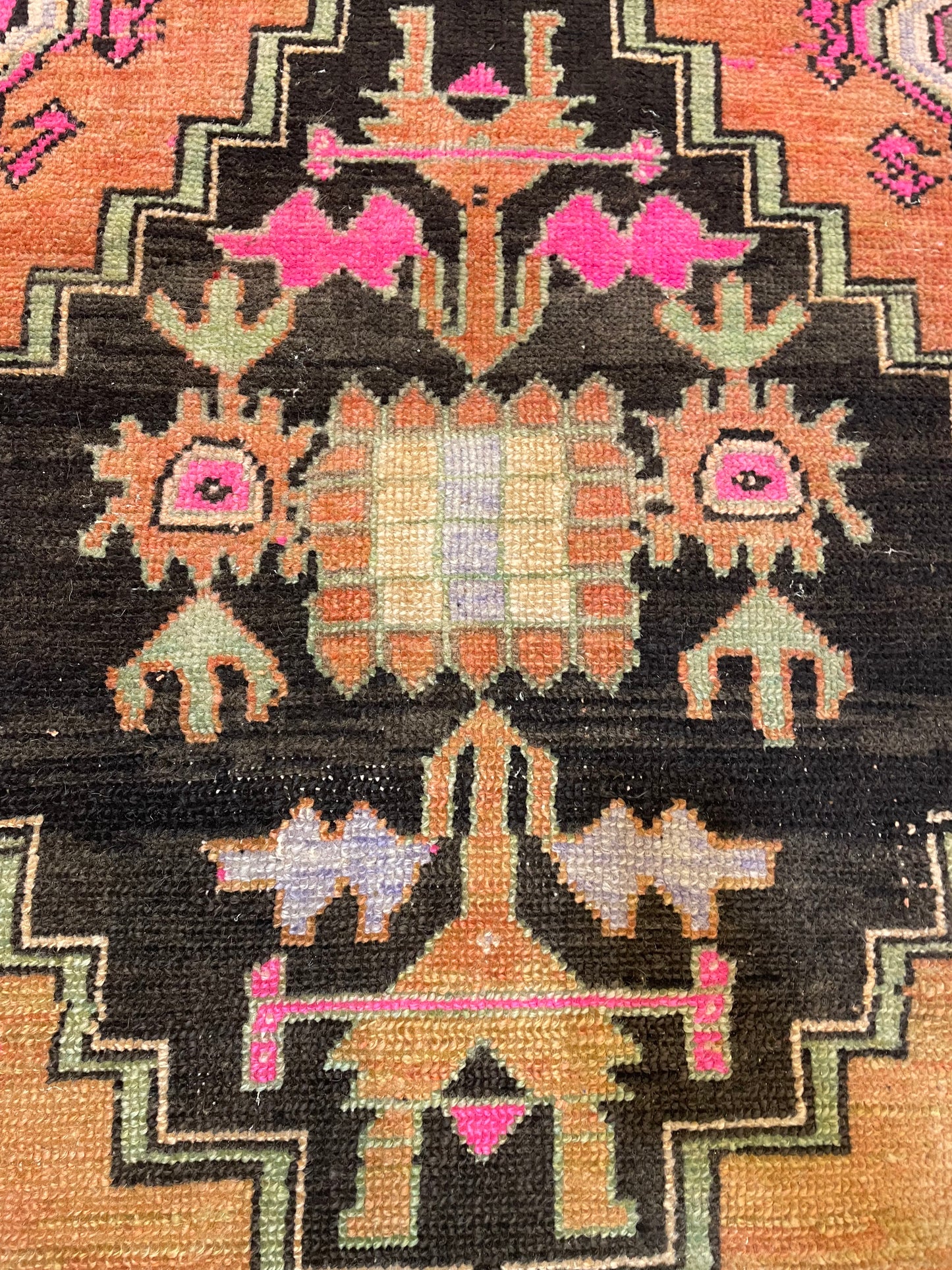 Hand-Knotted Wool Runner Turkish Oushak 3'3" x 7'7"
