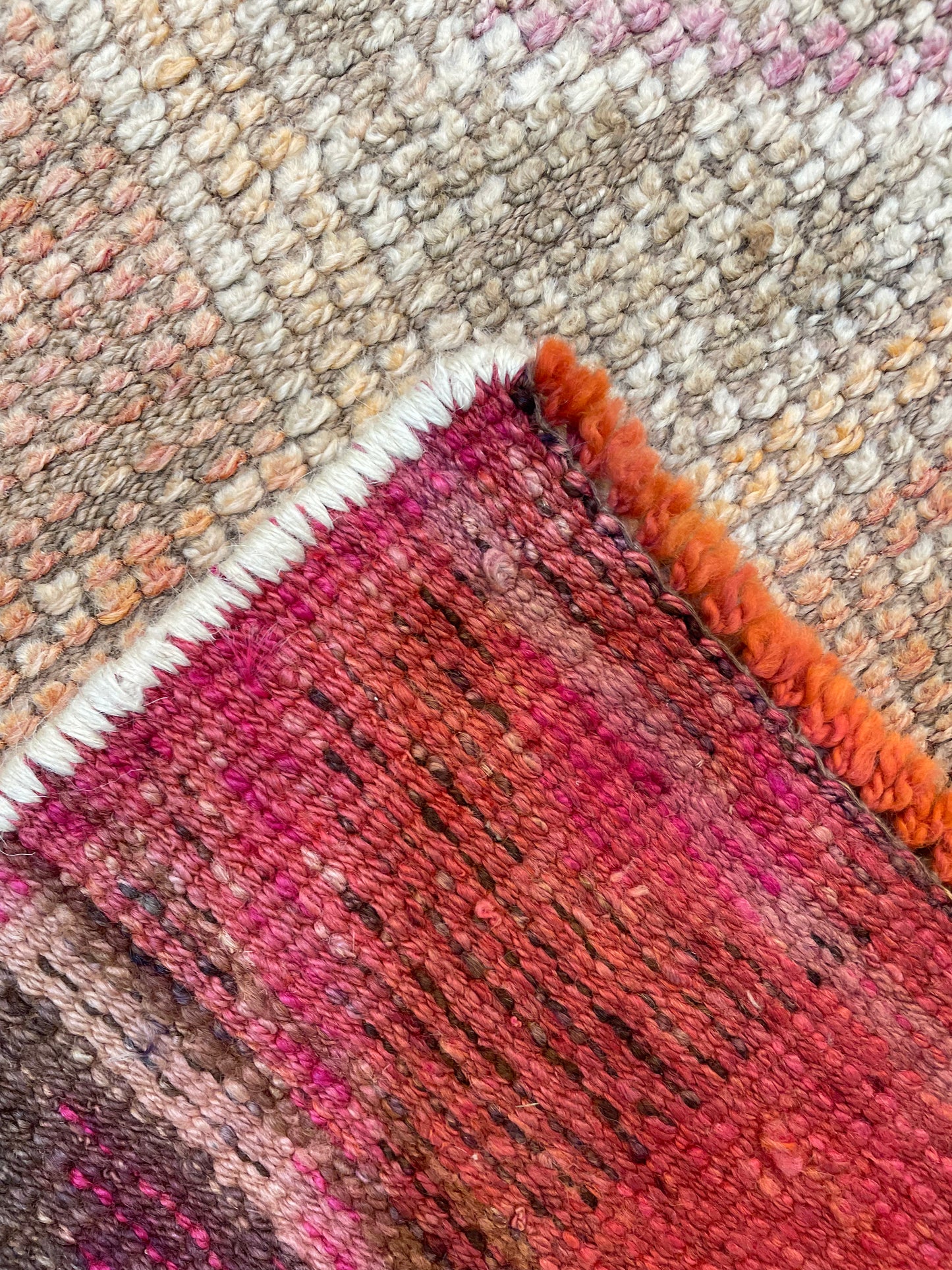 Hand-Knotted Wool Runner Turkish Oushak 3'2" x 8'10"