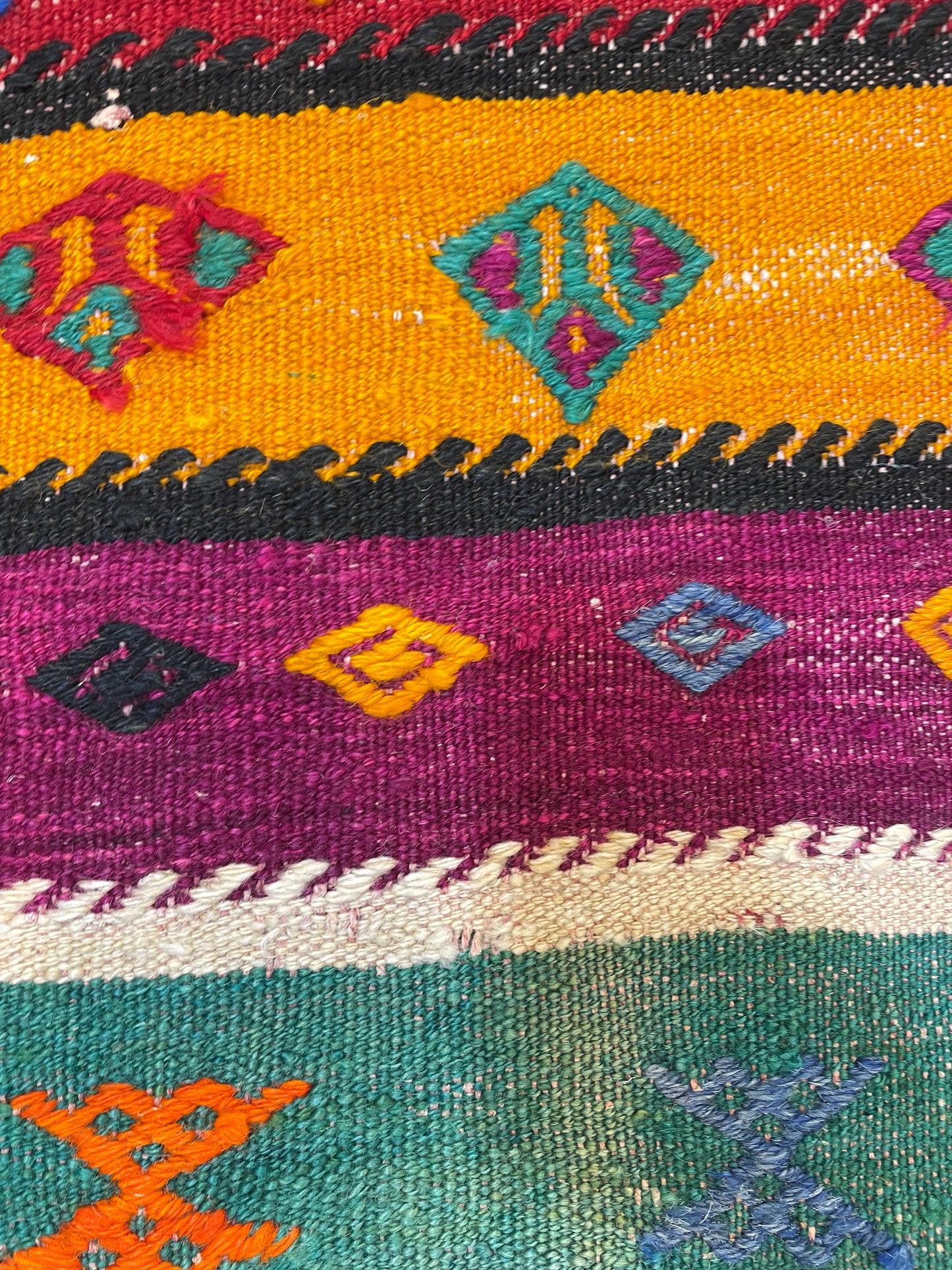 Hand-Knotted Wool Runner Turkish Oushak 2'7" x 9'6"