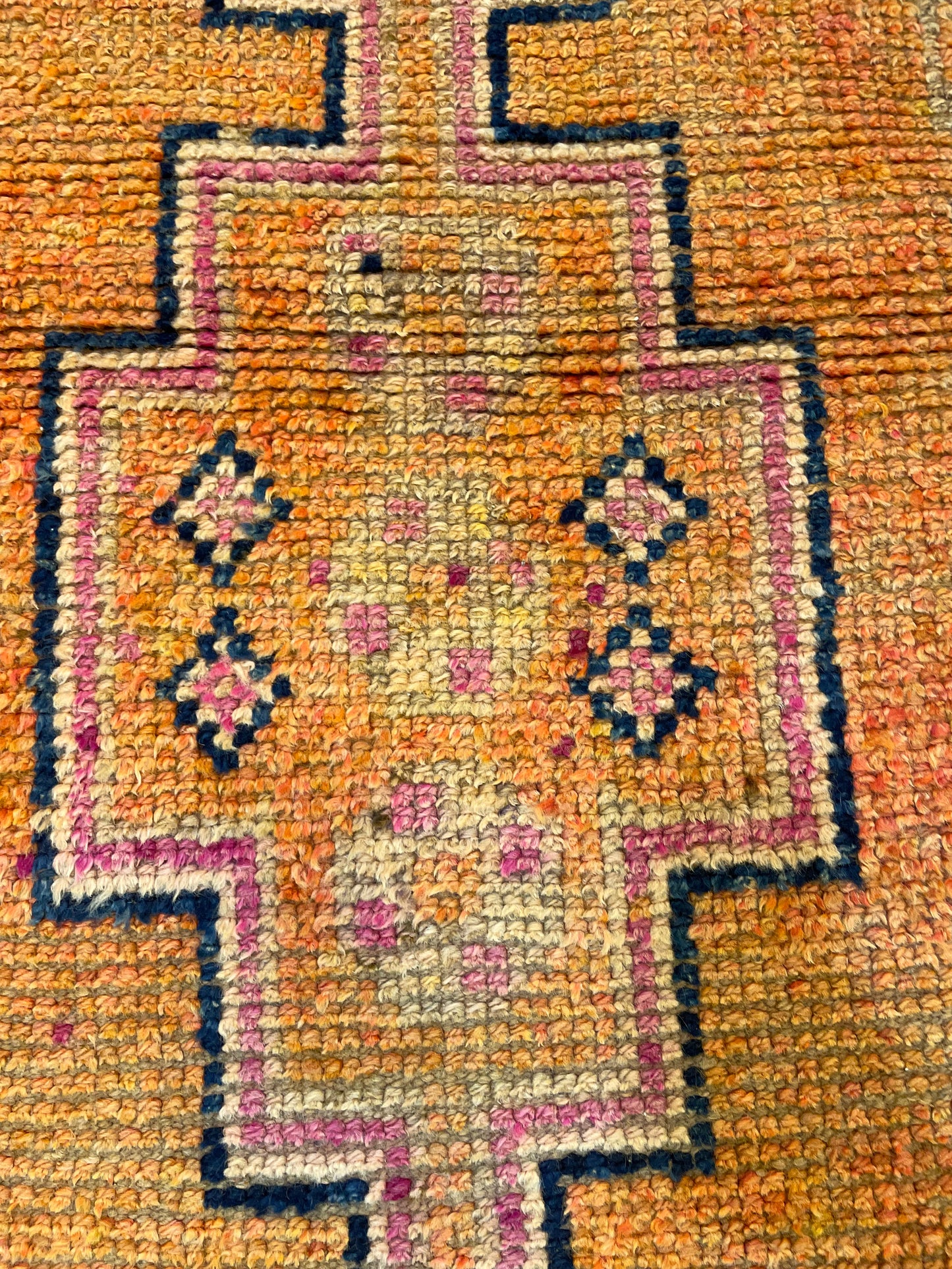 Hand-Knotted Wool Runner Turkish Oushak 2'11" x 8'11"