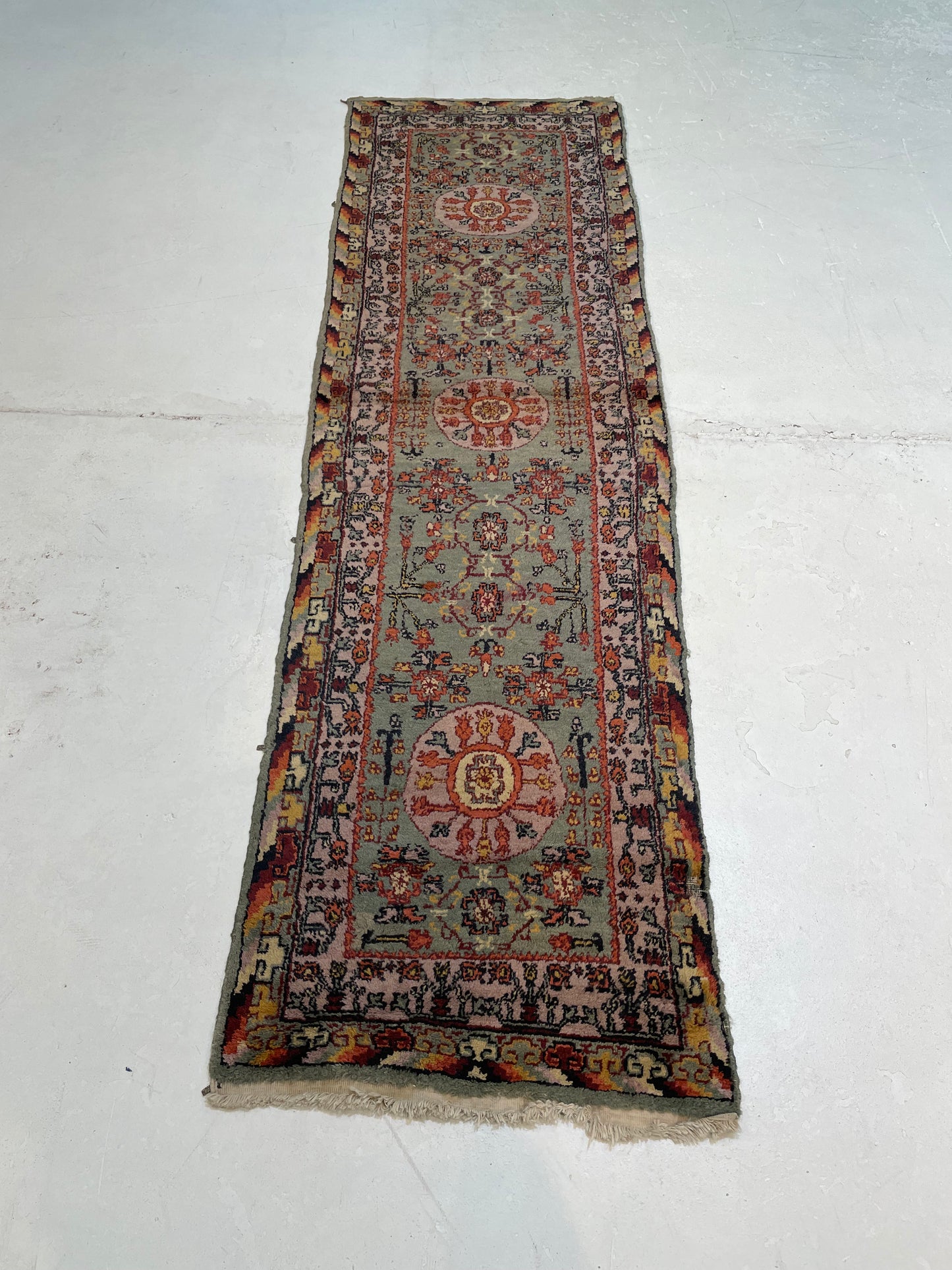Hand-Knotted Wool Gallery Size Antique Khotan Samarkand 2'1" x 7'11"