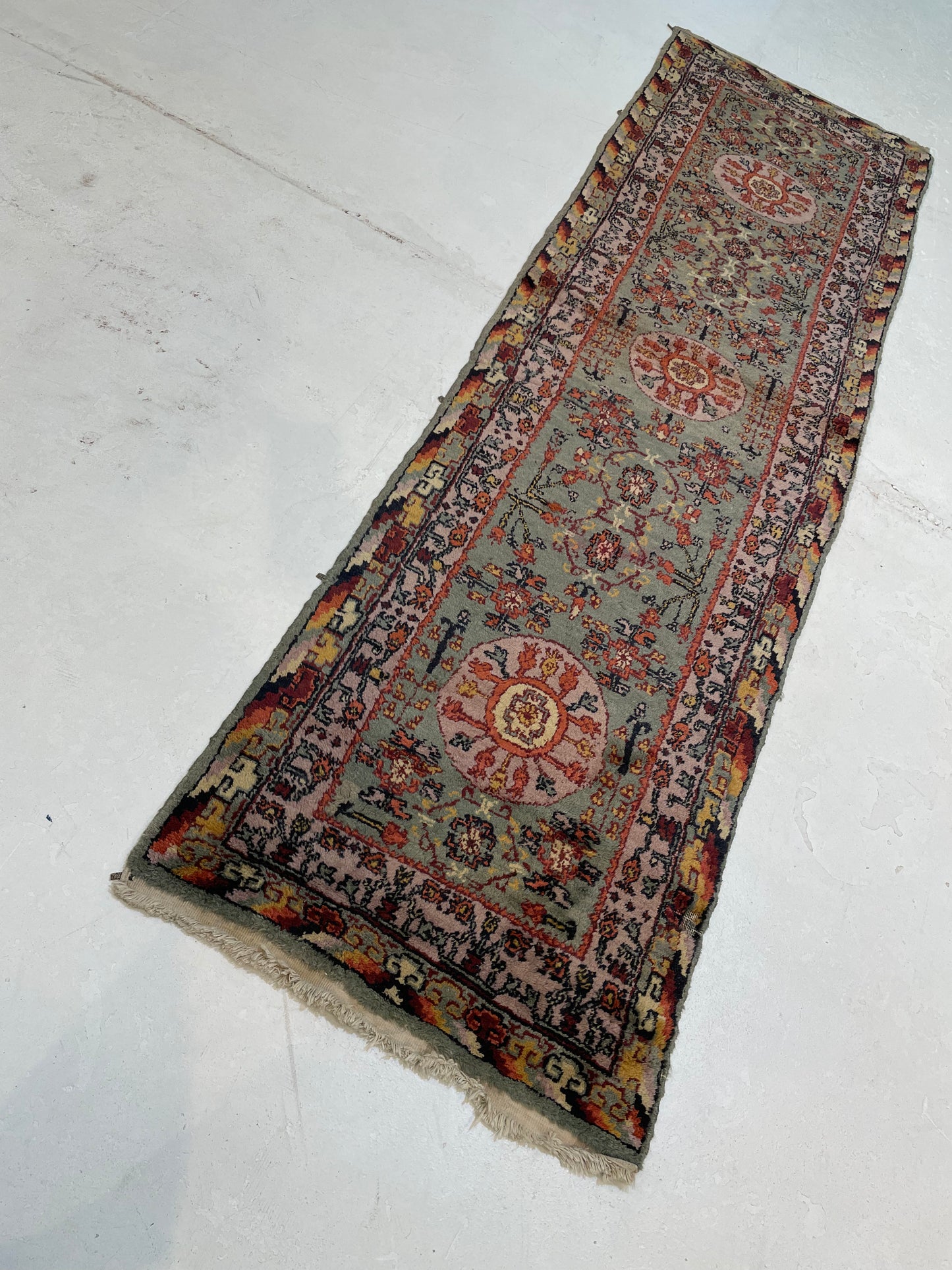 Hand-Knotted Wool Gallery Size Antique Khotan Samarkand 2'1" x 7'11"