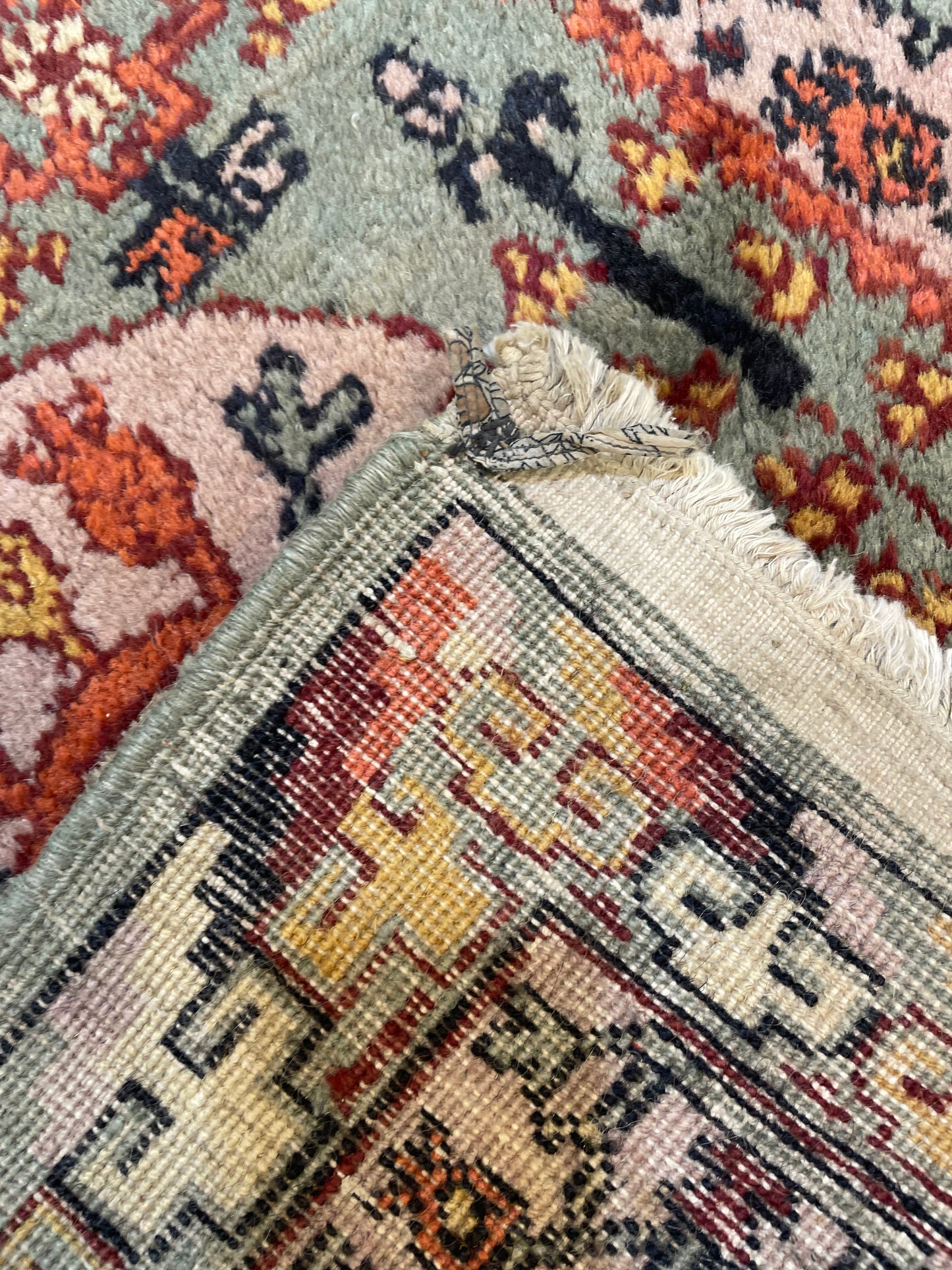 Hand-Knotted Wool Gallery Size Antique Khotan Samarkand 2'1" x 7'11"