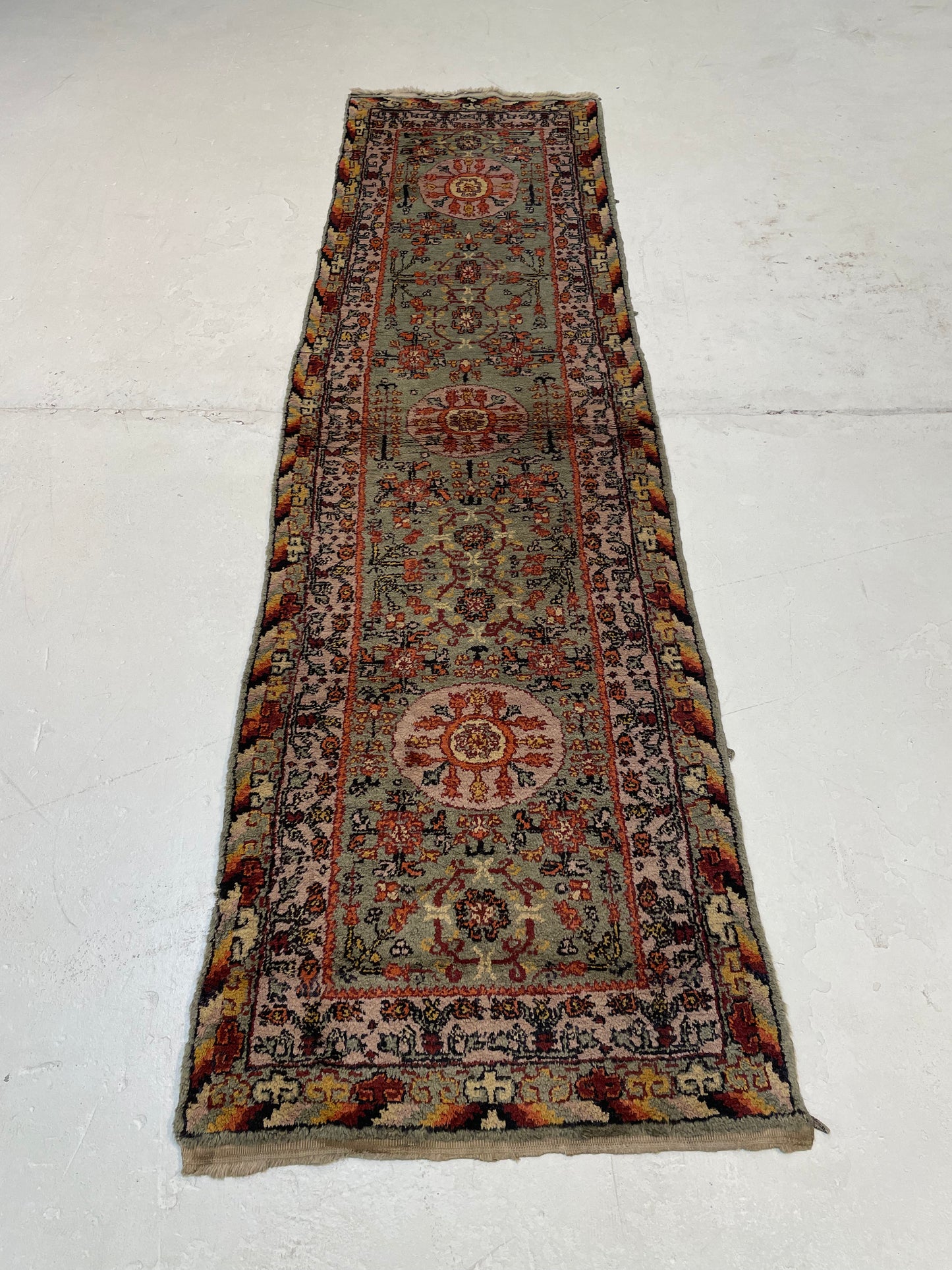 Hand-Knotted Wool Gallery Size Antique Khotan Samarkand 2'1" x 7'11"