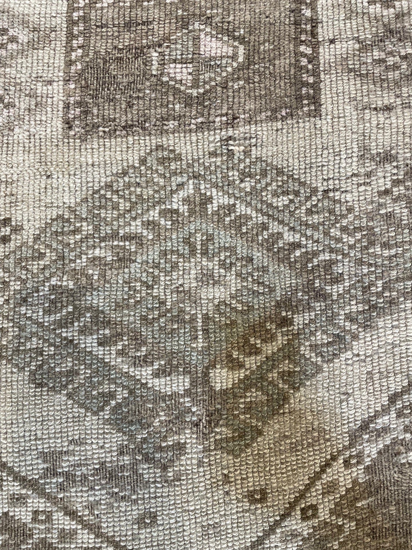 Hand-Knotted Wool Runner Turkish Oushak 2'11" x 9'7"