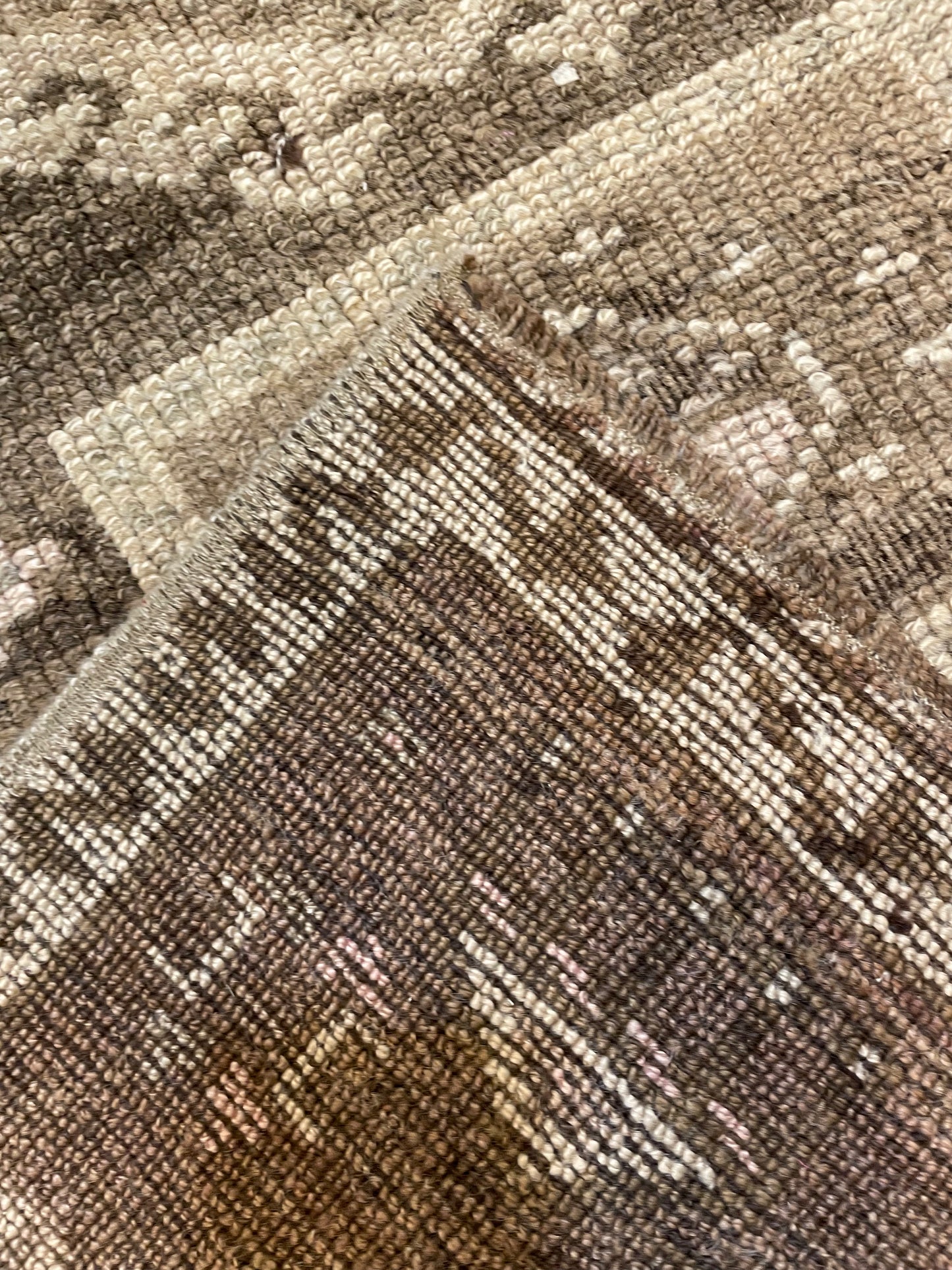 Hand-Knotted Wool Runner Turkish Oushak 2'11" x 9'7"