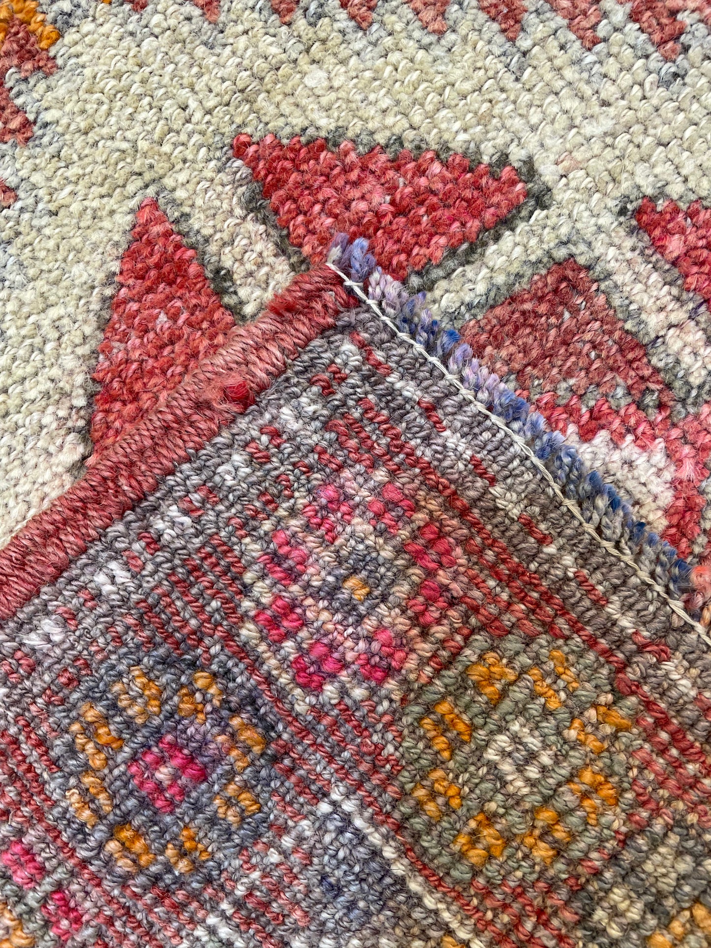 Hand-Knotted Wool Runner Turkish Oushak 2'8" x 10'3"