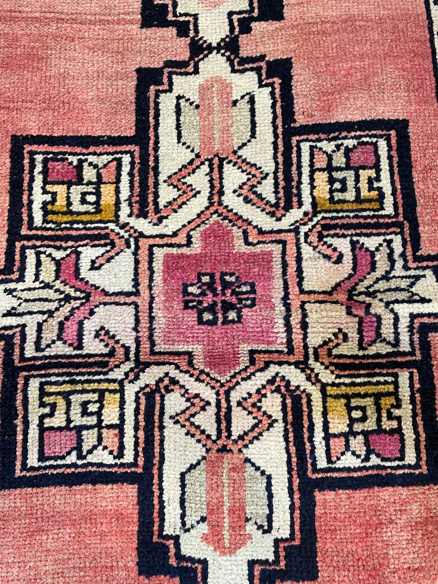 Hand-Knotted Wool Runner Turkish Oushak 3'1" x 10'10"