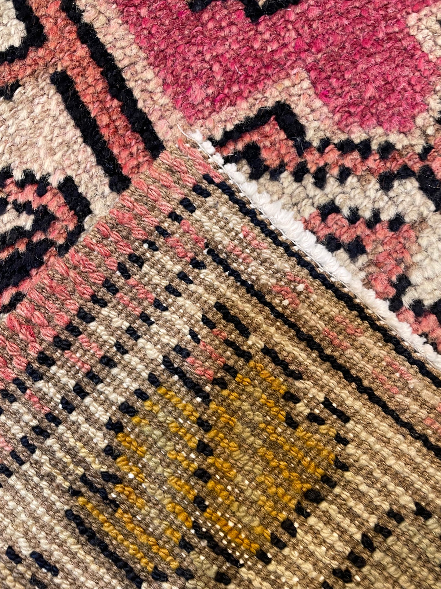 Hand-Knotted Wool Runner Turkish Oushak 3'1" x 10'10"