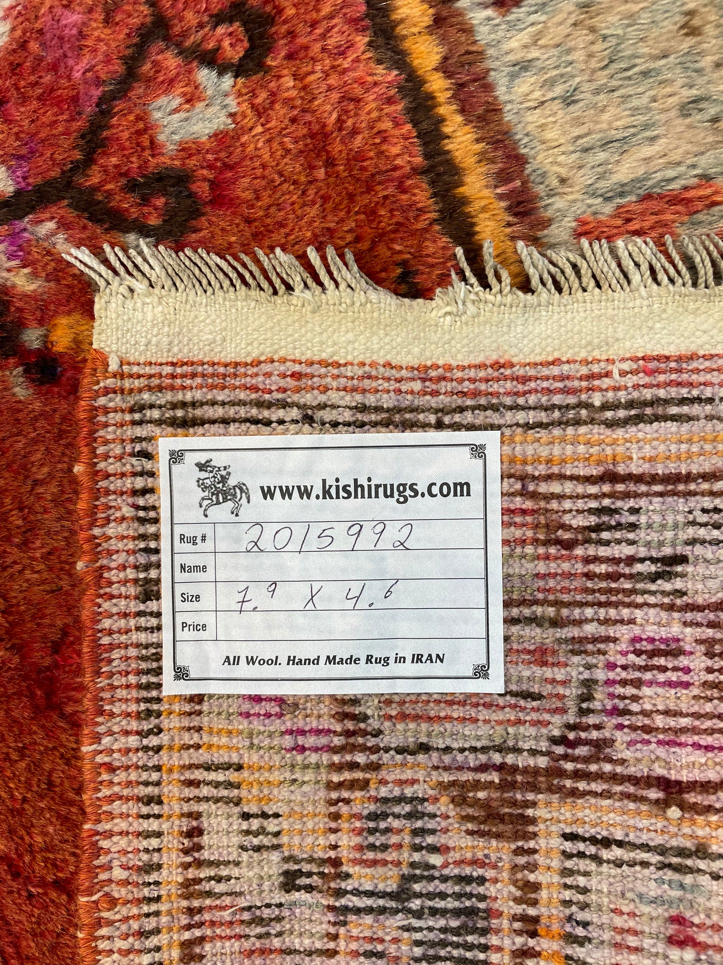 Antique Hand-Knotted Wool Area Rug Khotan Samarkand Collectible 4'6" x 7'9"