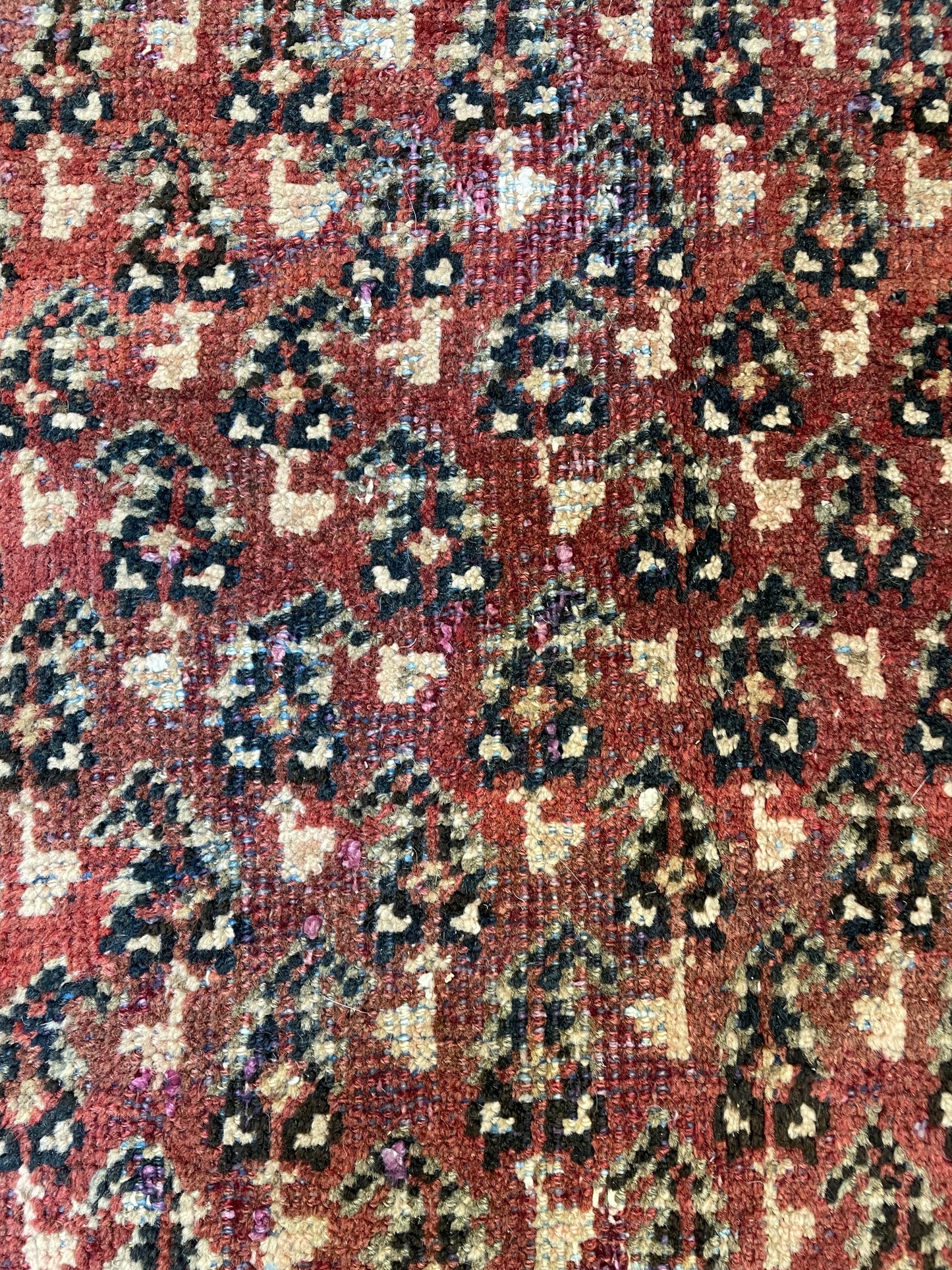 Antique Hand-Knotted Wool Gallery Size Mahal 4'5" x 9'7"