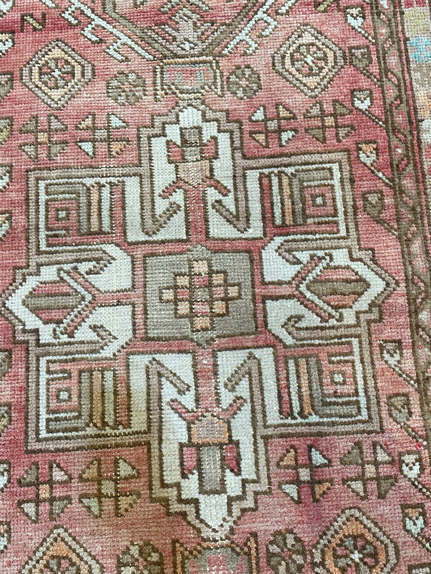 Hand-Knotted Wool Runner Heriz 3'7" x 14'2"