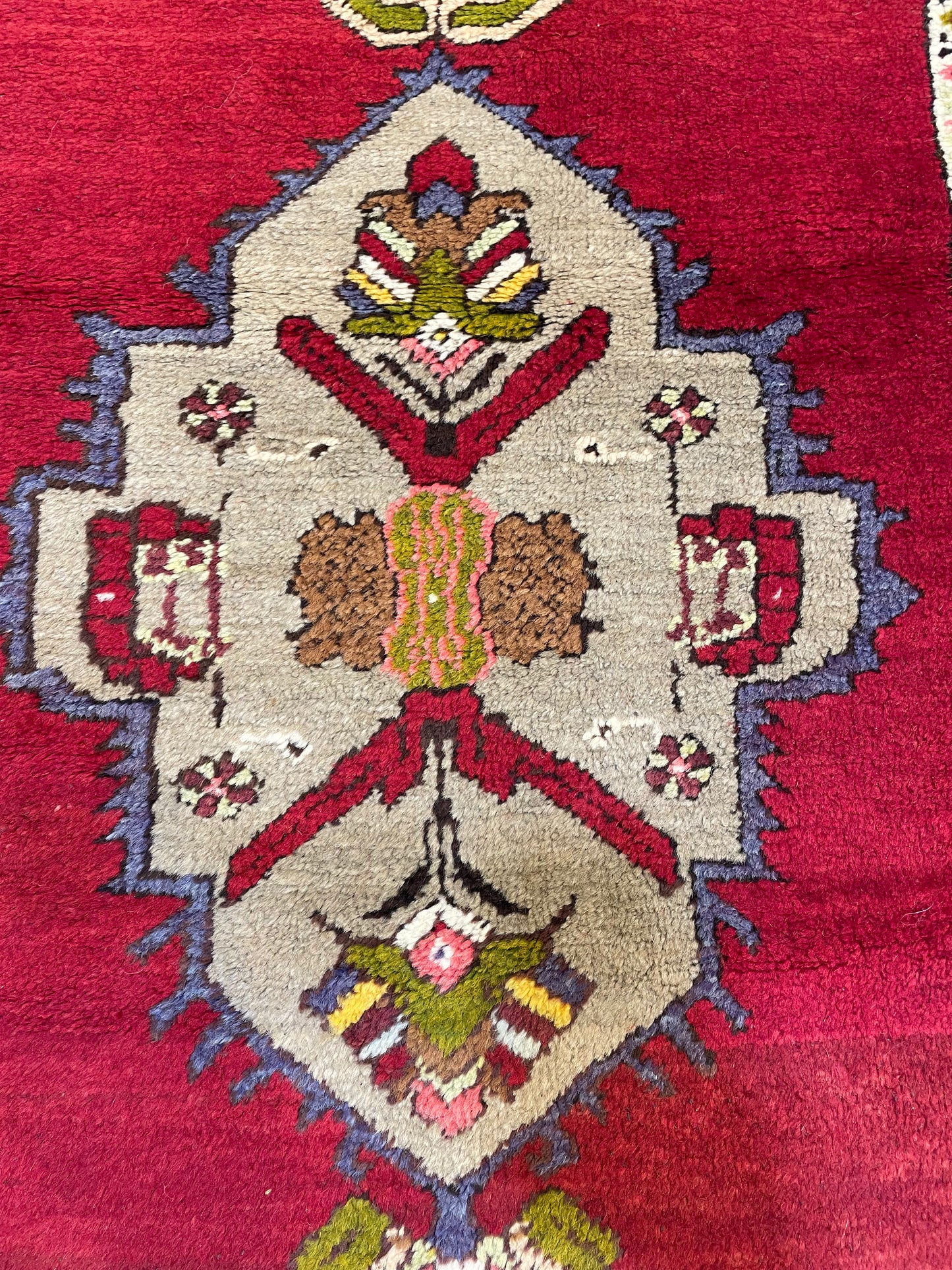 Hand-Knotted Wool Runner Turkish Oushak 3'6" x 11'5"