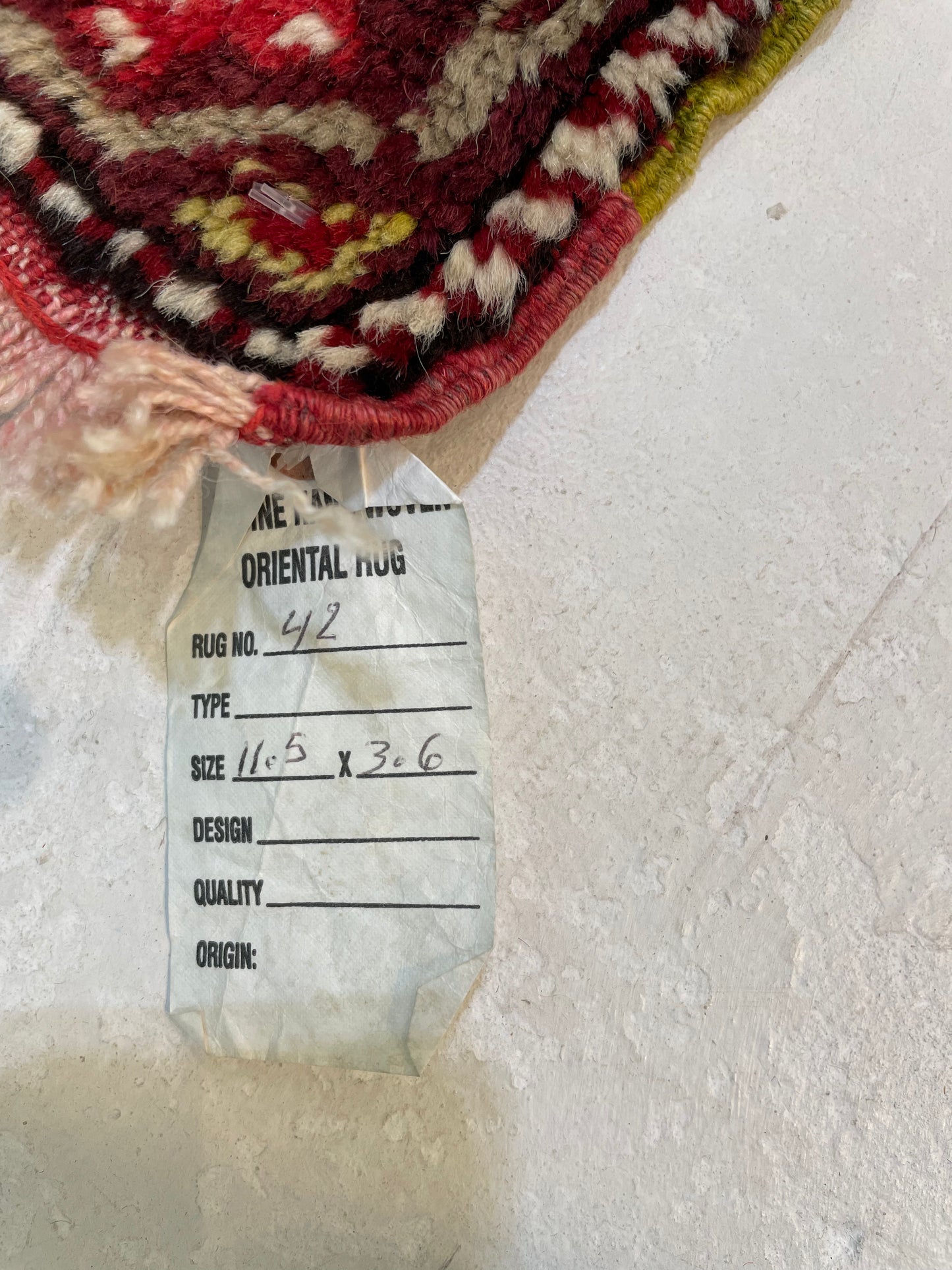 Hand-Knotted Wool Runner Turkish Oushak 3'6" x 11'5"