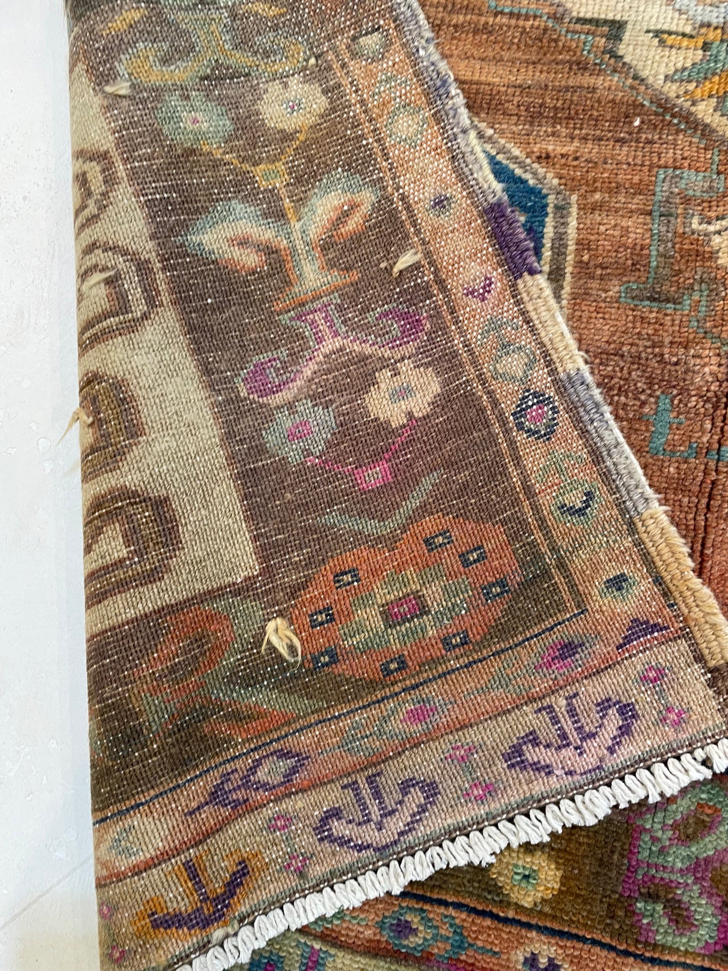 Hand-Knotted Wool Galery Size Turkish Oushak 4'6" x 8'6"