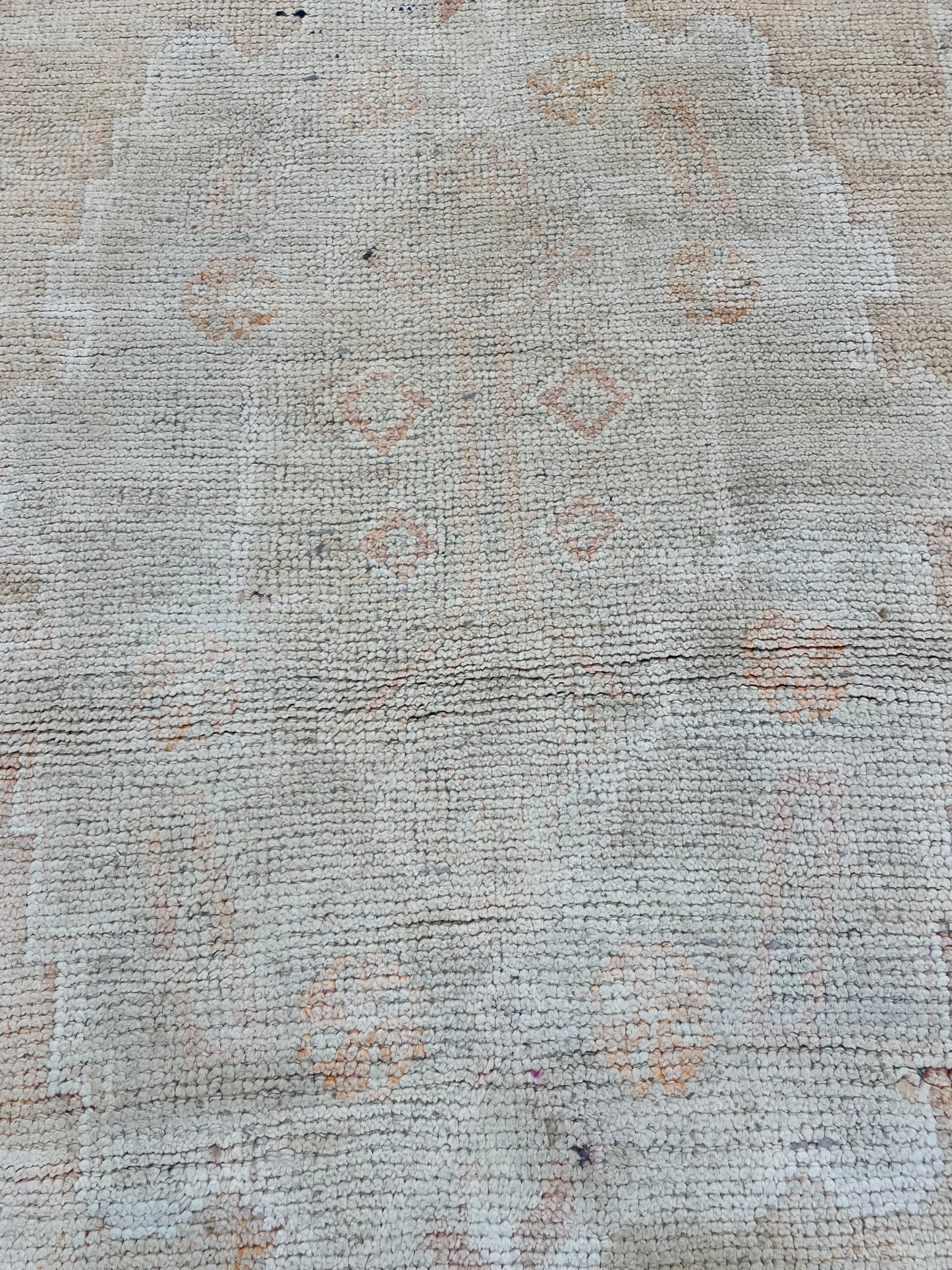 Hand-Knotted Wool Runner Turkish Oushak 2'11" x 13'2"