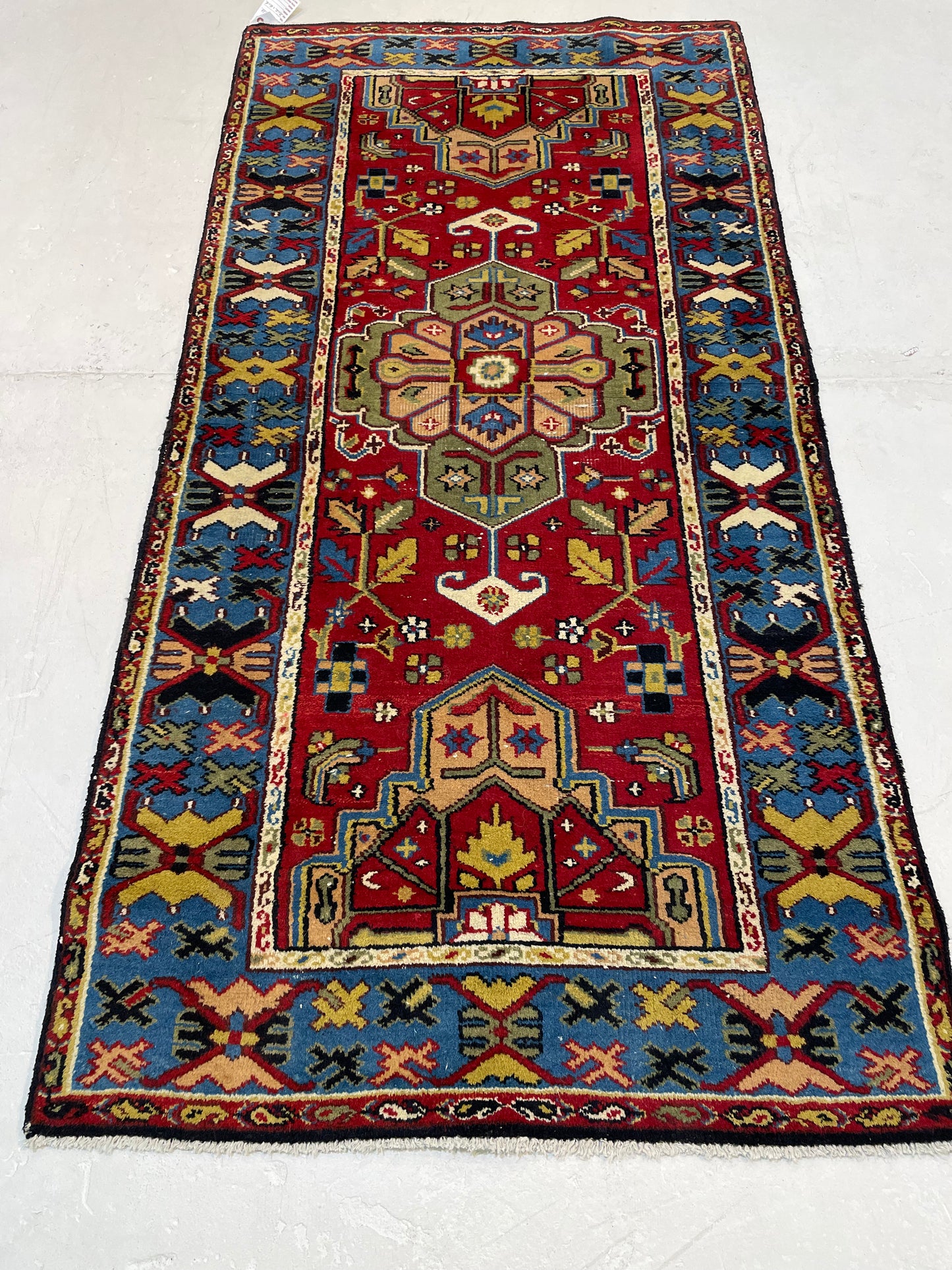 Hand-Knotted Wool Gallery Size Turkish Oushak 3'2" x 6'6"