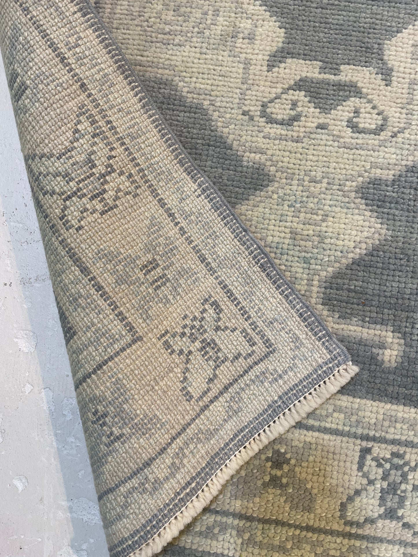 Hand-Knotted Wool Gallery Size Turkish Oushak 2'9" x 6'7"