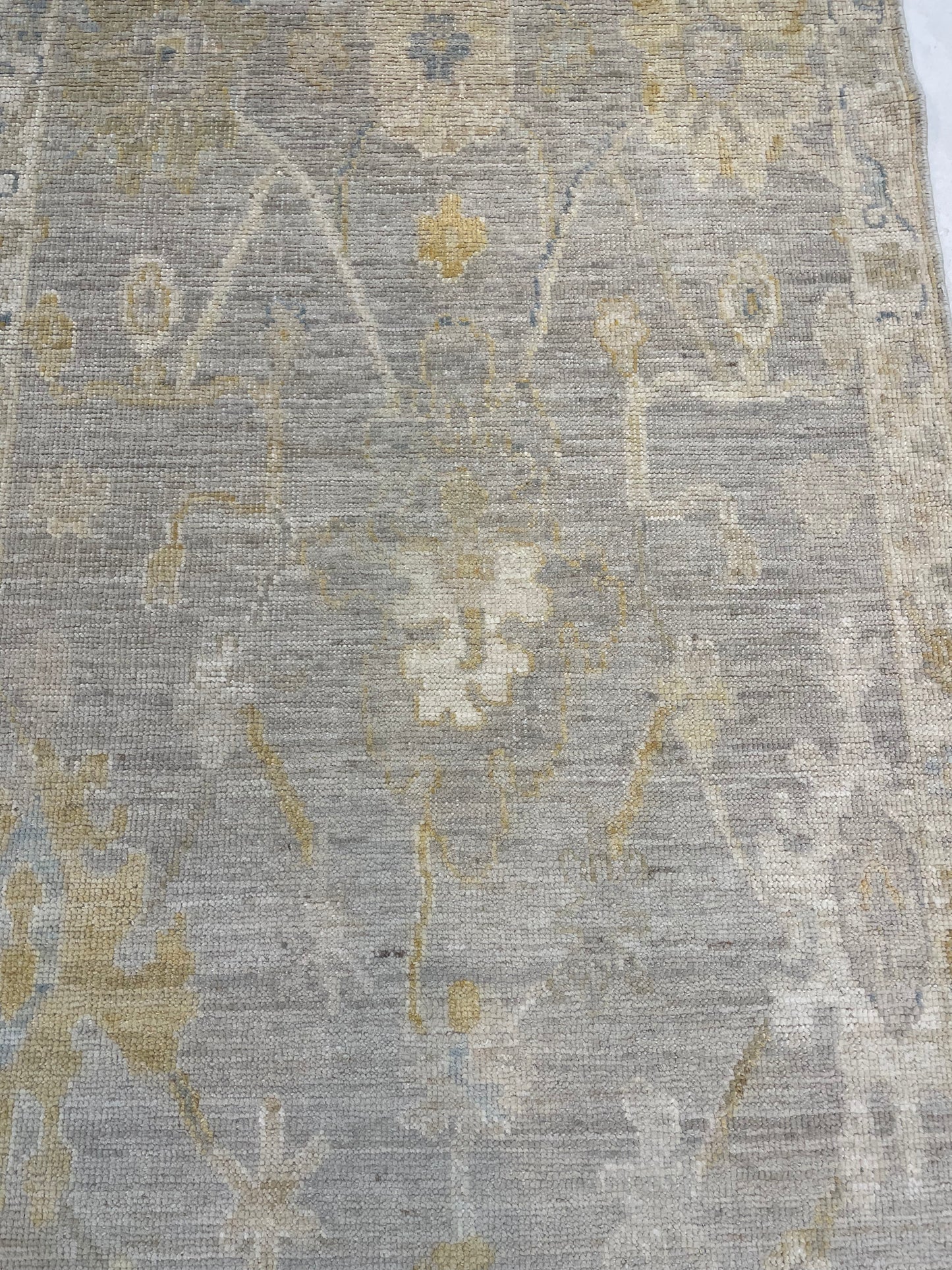 Hand-Knotted Wool Runner Turkish Oushak 2'9" x 7'2"