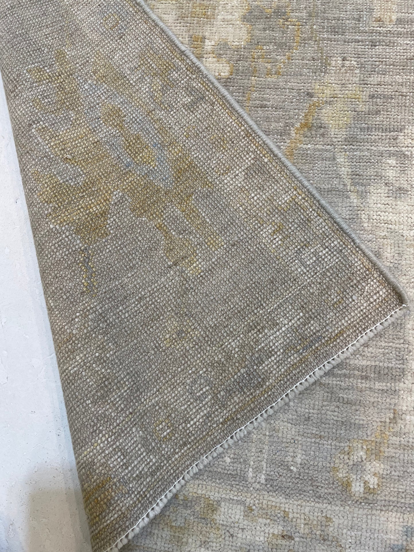 Hand-Knotted Wool Runner Turkish Oushak 2'9" x 7'2"