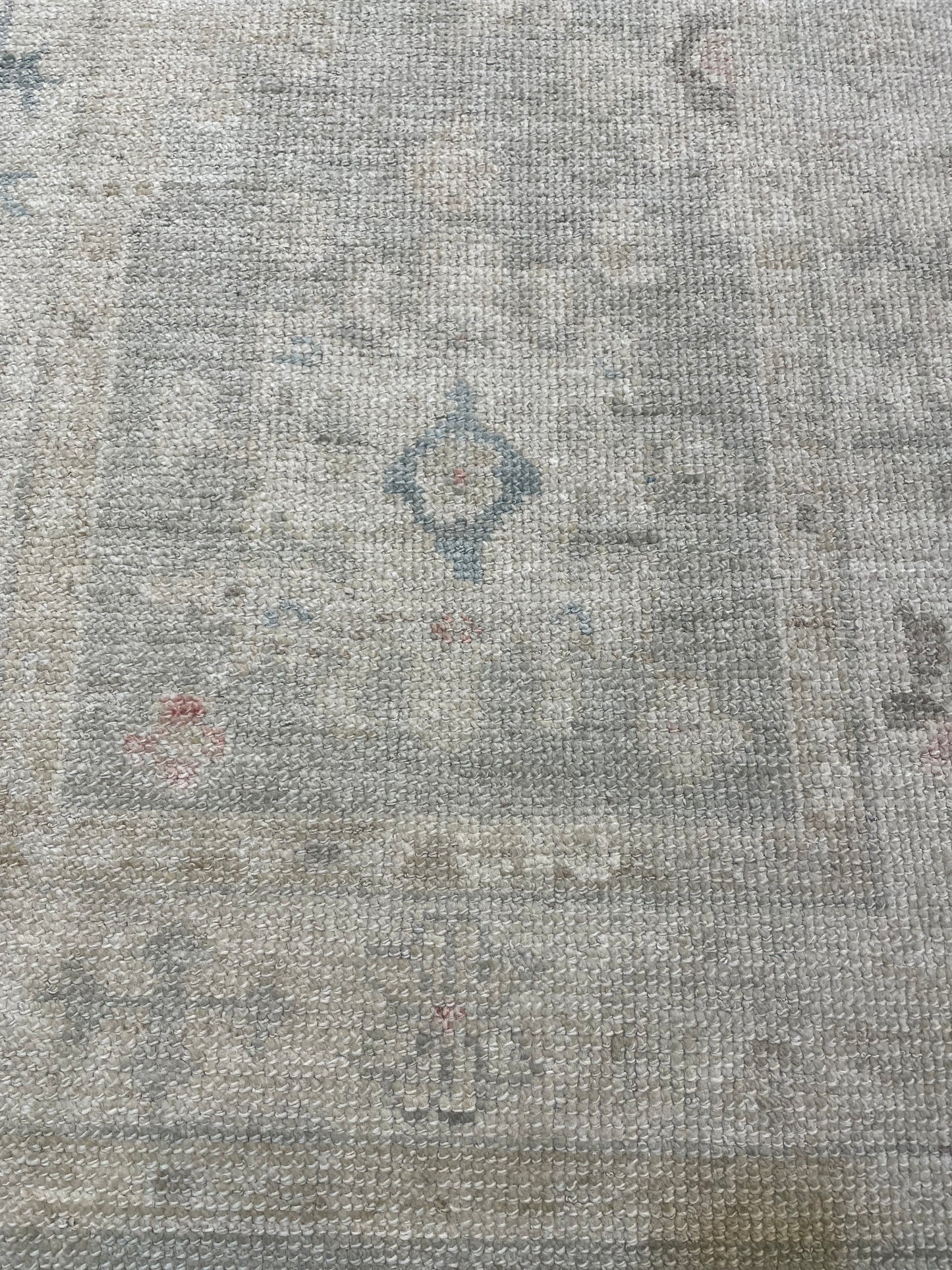 Hand-Knotted Wool Runner Turkish Oushak 2'7" x 6'10"