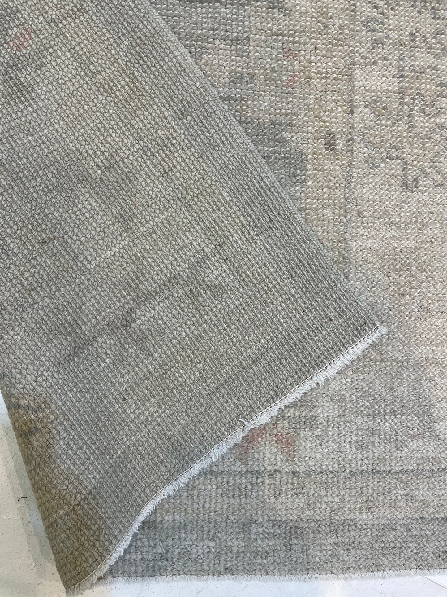 Hand-Knotted Wool Runner Turkish Oushak 2'7" x 6'10"