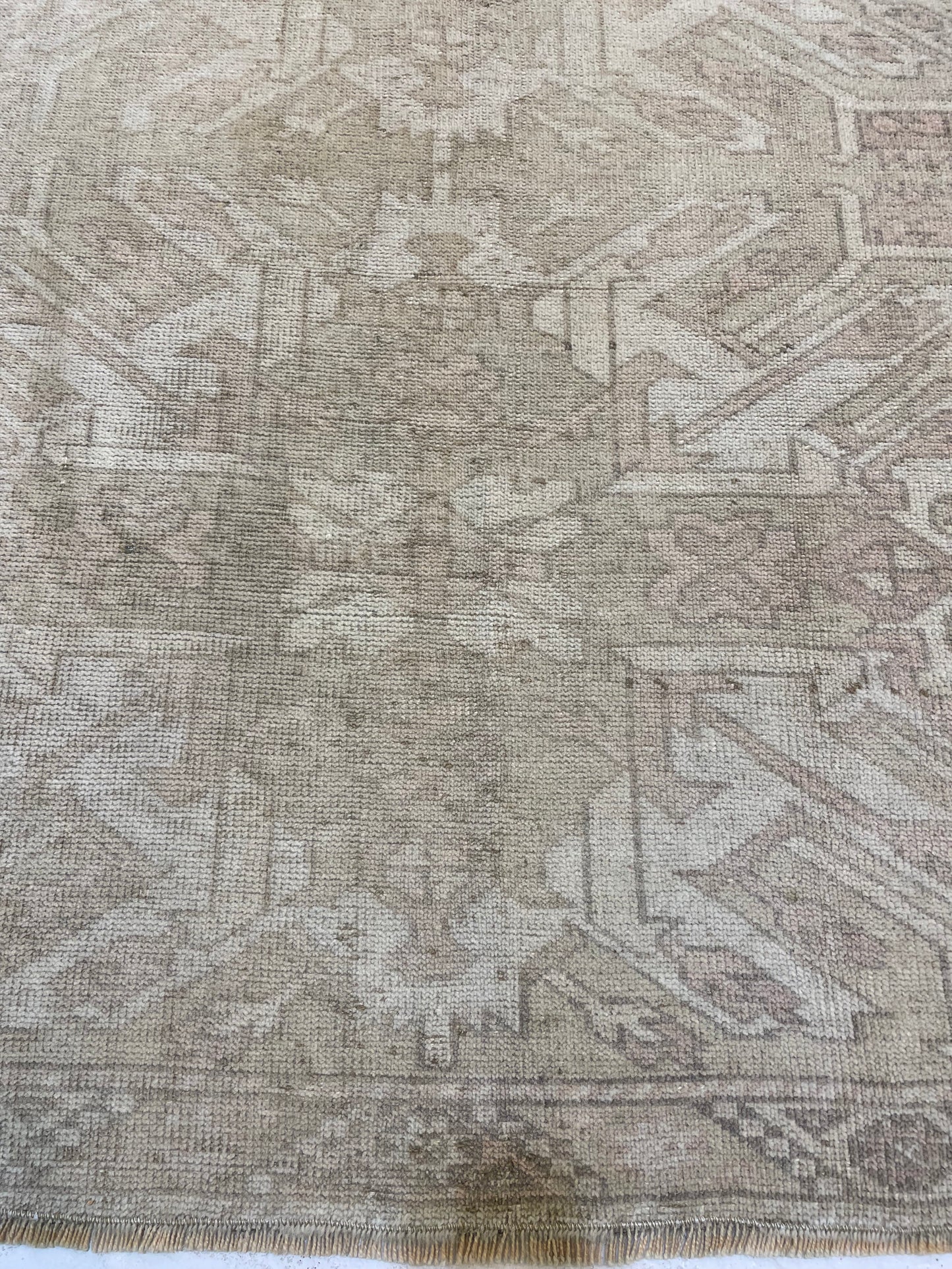 Hand-Knotted Wool Runner Turkish Oushak 3' x 6'2"