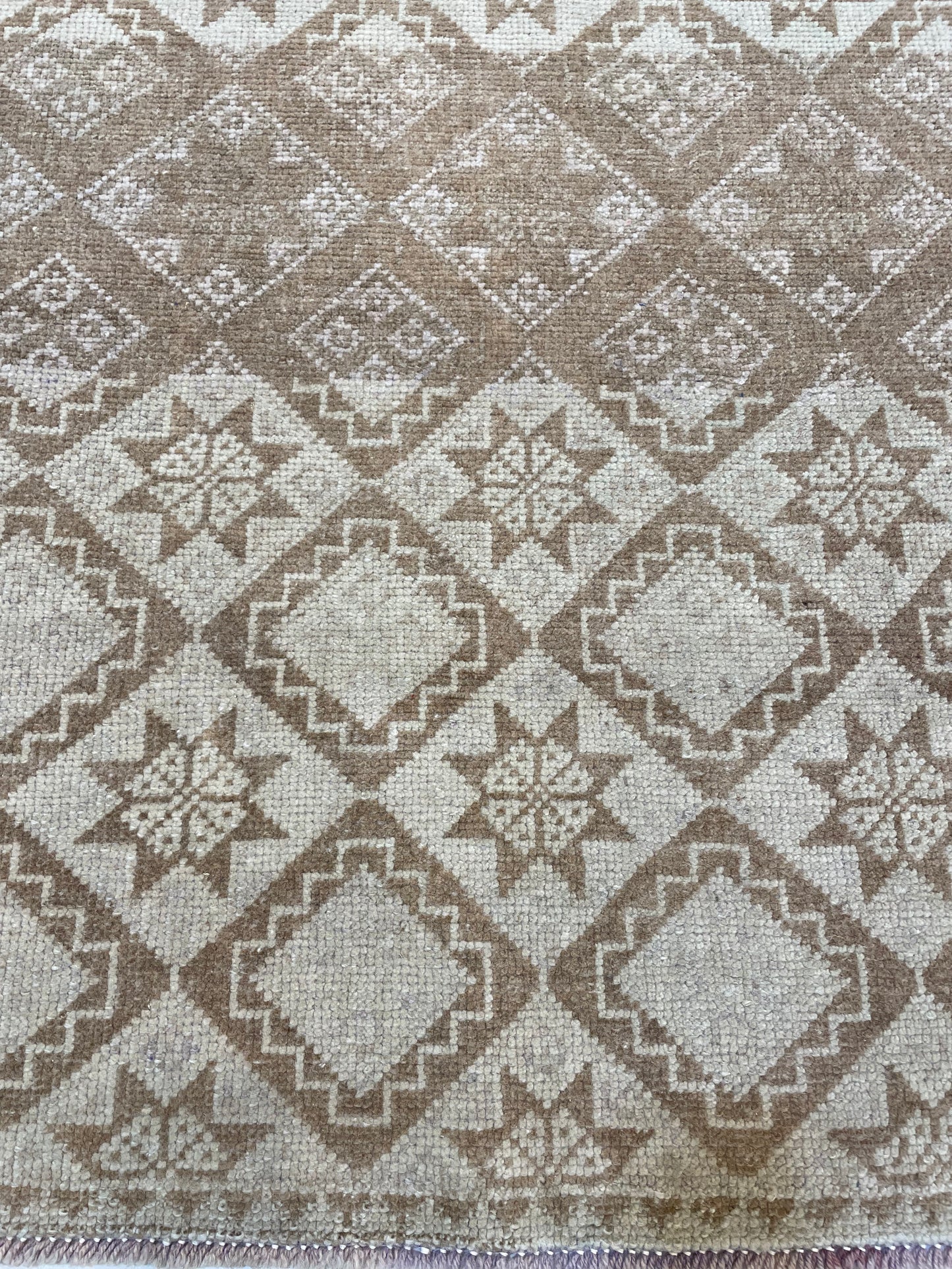 Hand-Knotted Wool Runner Turkish Oushak 3' x 6'4"