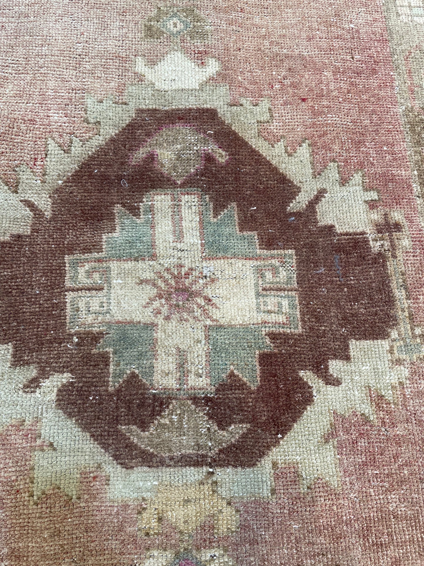 Hand-Knotted Wool Runner Turkish Oushak 2'8" x 7'1"