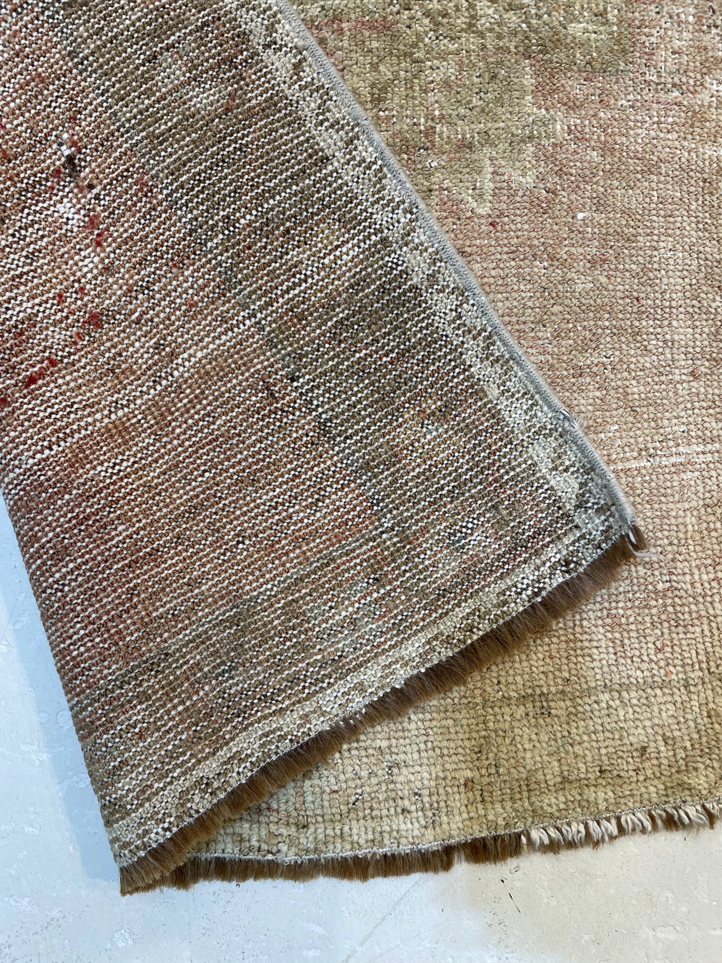 Hand-Knotted Wool Runner Turkish Oushak 2'8" x 7'1"