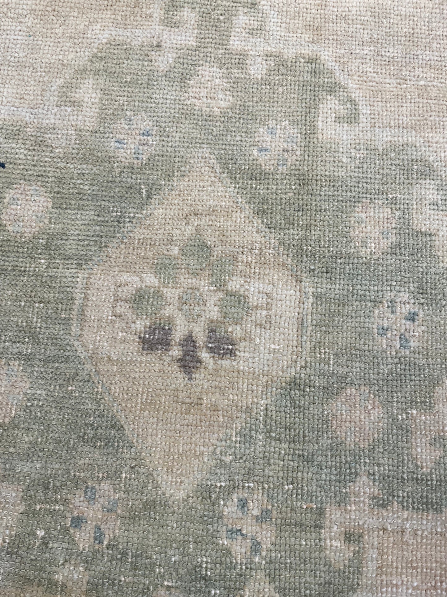 Hand-Knotted Wool Runner Turkish Oushak 2'6" x 9'5"