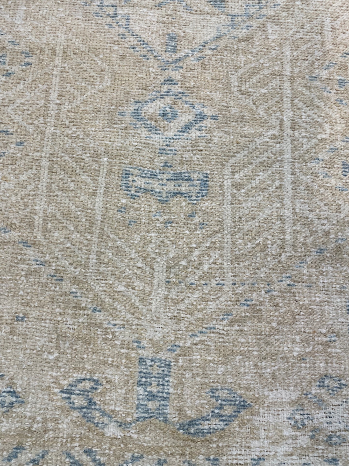 Hand-Knotted Wool Runner Turkish Oushak 2'10" x 13'5"