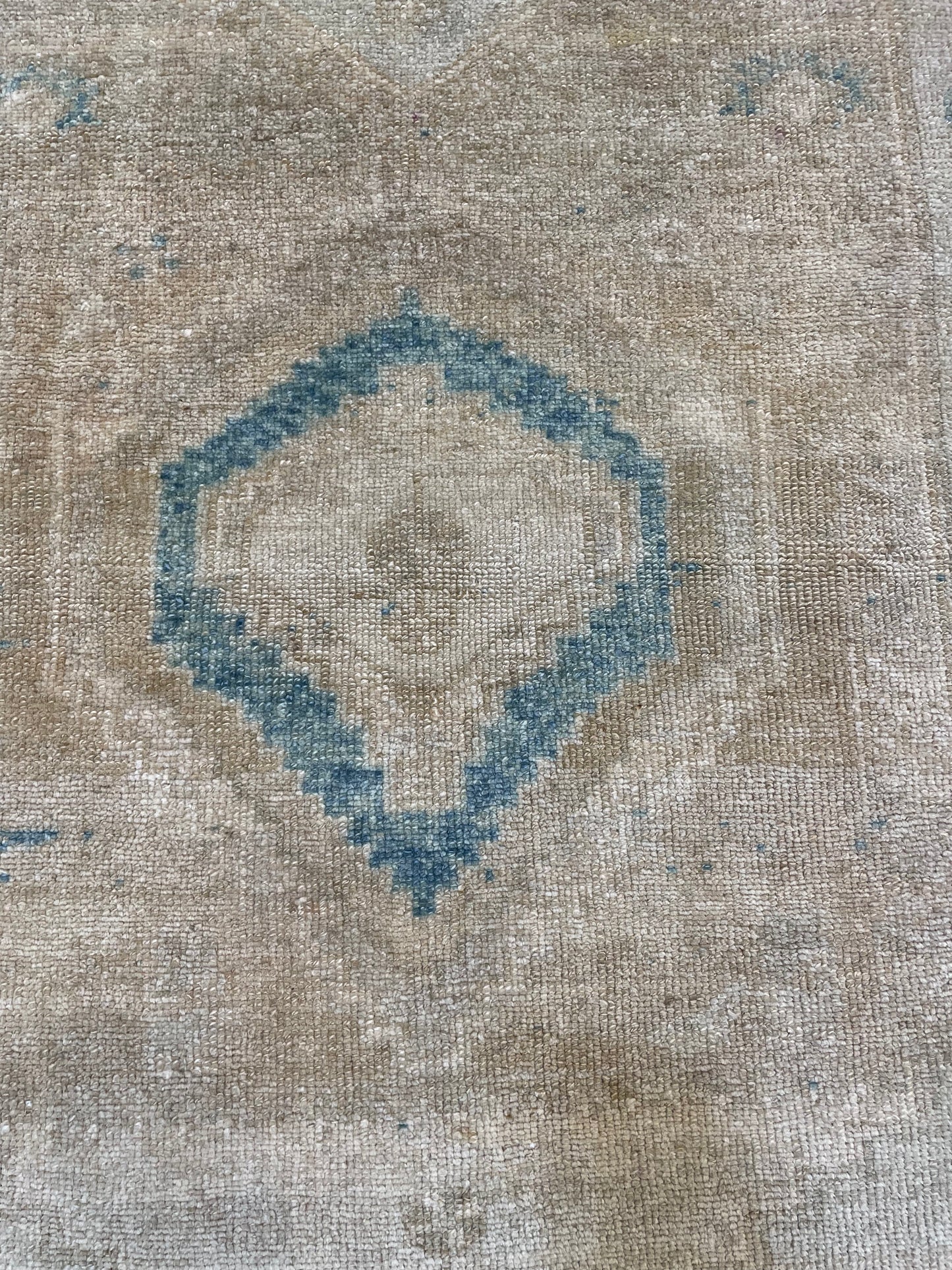 Hand-Knotted Wool Runner Turkish Oushak 2'11" x 11'