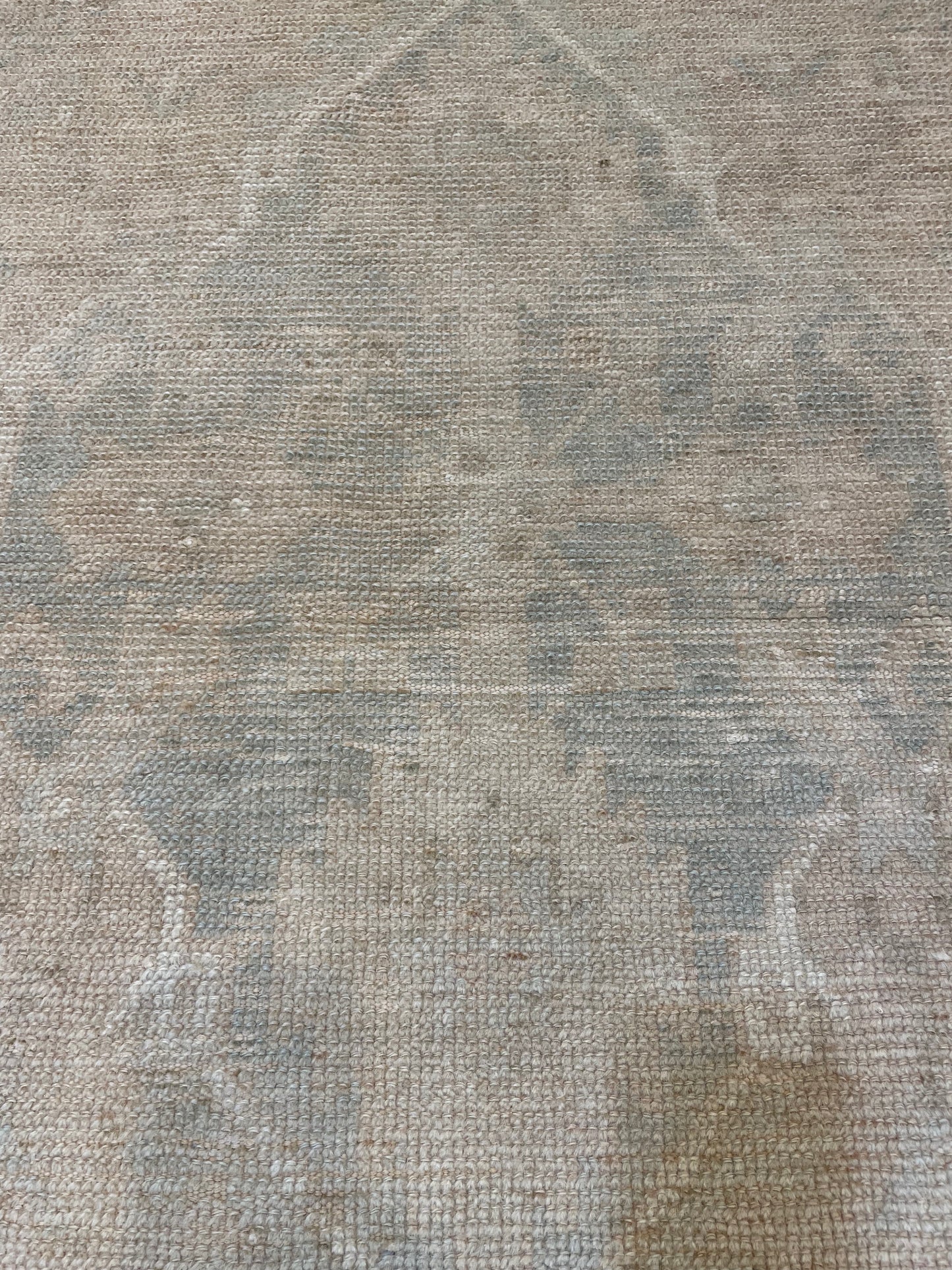 Hand-Knotted Wool Runner Turkish Oushak 2'8" x 5'3"