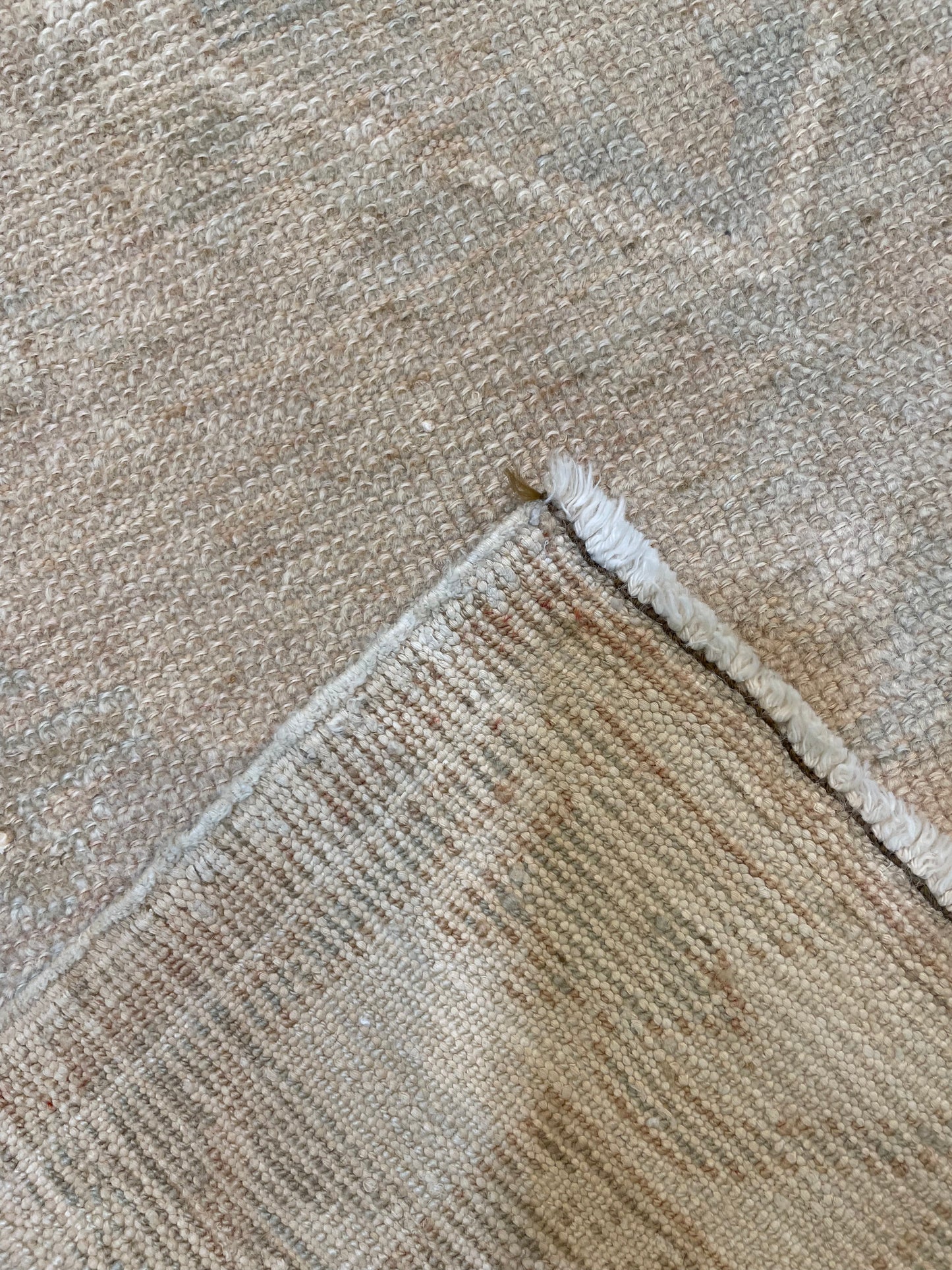 Hand-Knotted Wool Runner Turkish Oushak 2'8" x 5'3"