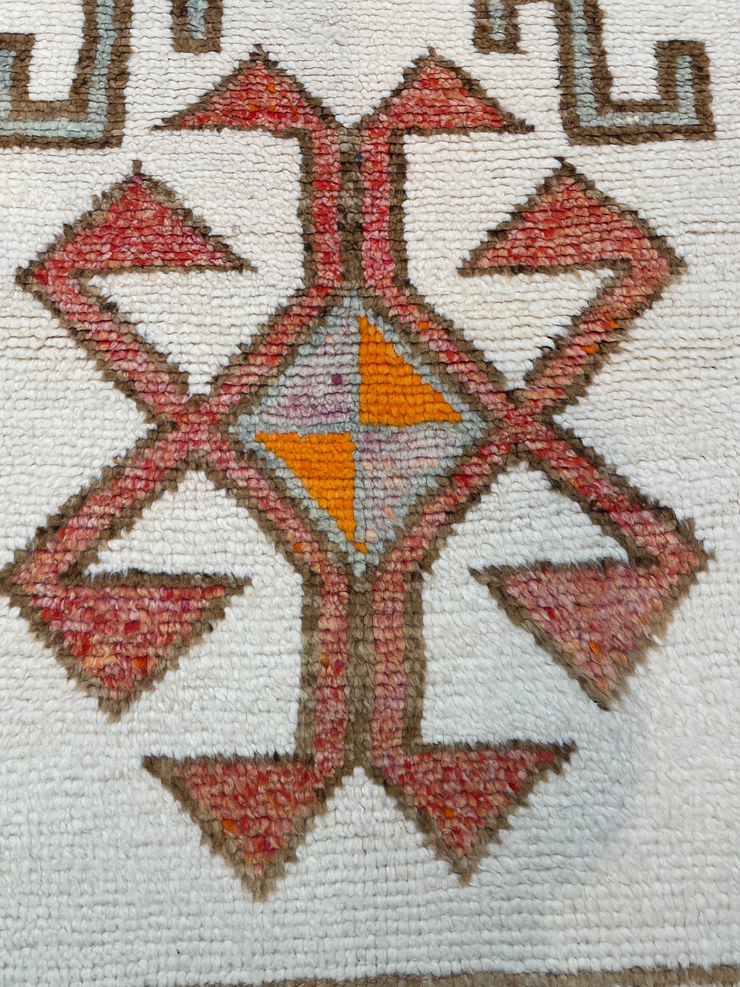 Hand-Knotted Wool Runner Turkish Oushak 3'1" x 12'2"