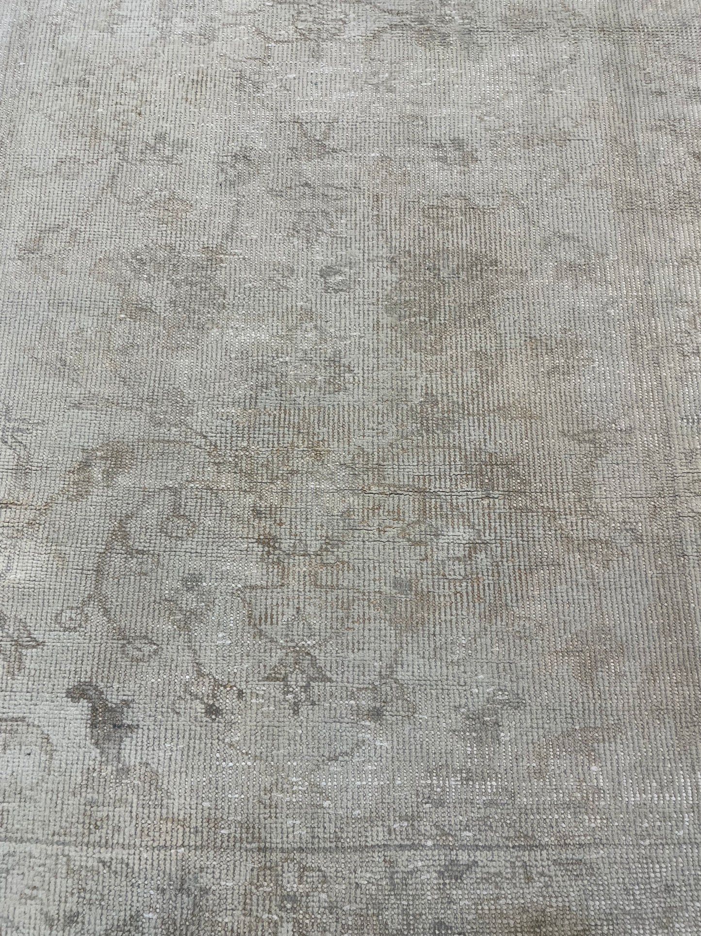 Hand-Knotted Wool Runner Turkish Oushak 2'8" x 9'10"