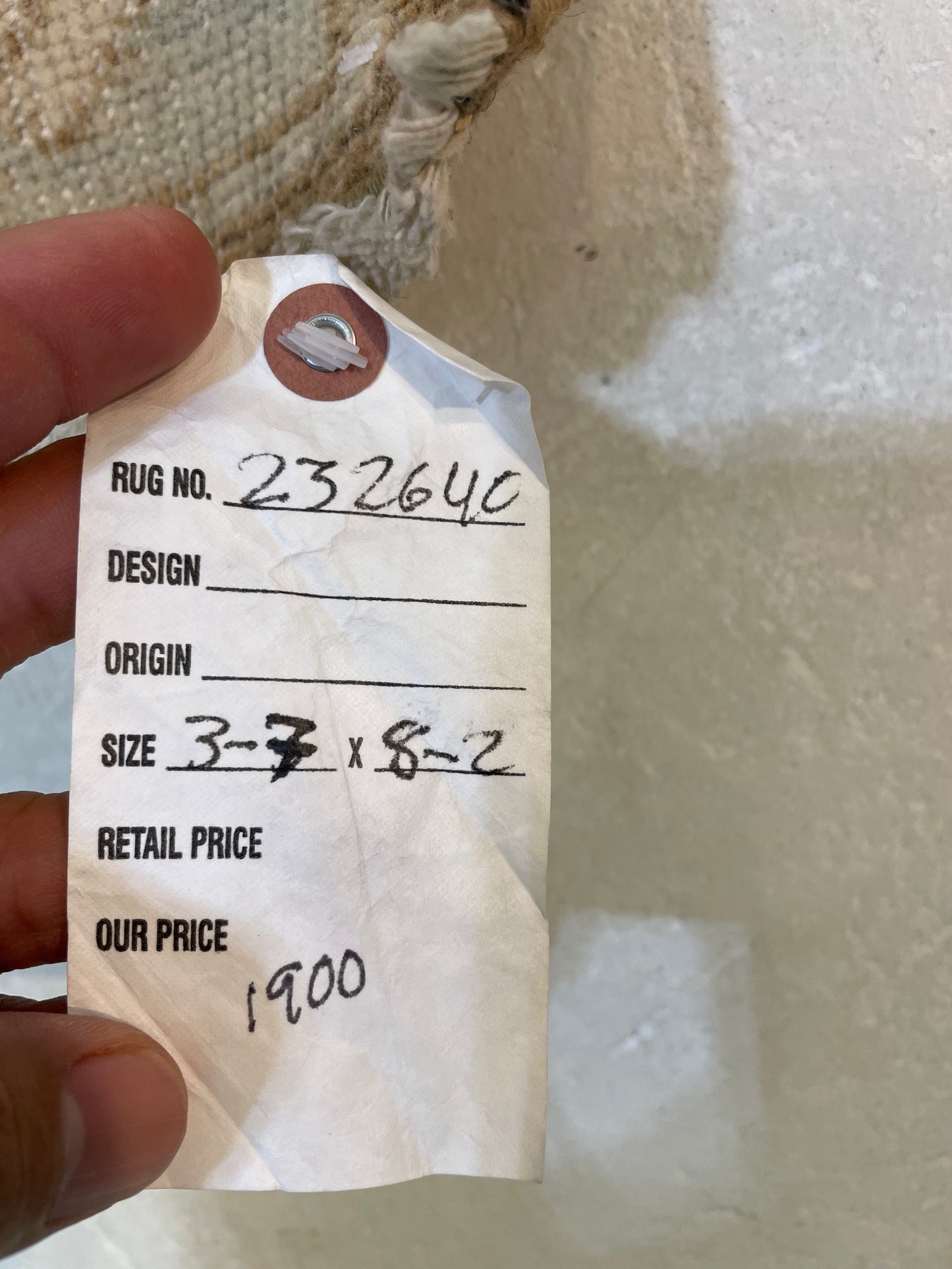 Hand-Knotted Wool Runner Turkish Oushak 3'7" x 8'2"