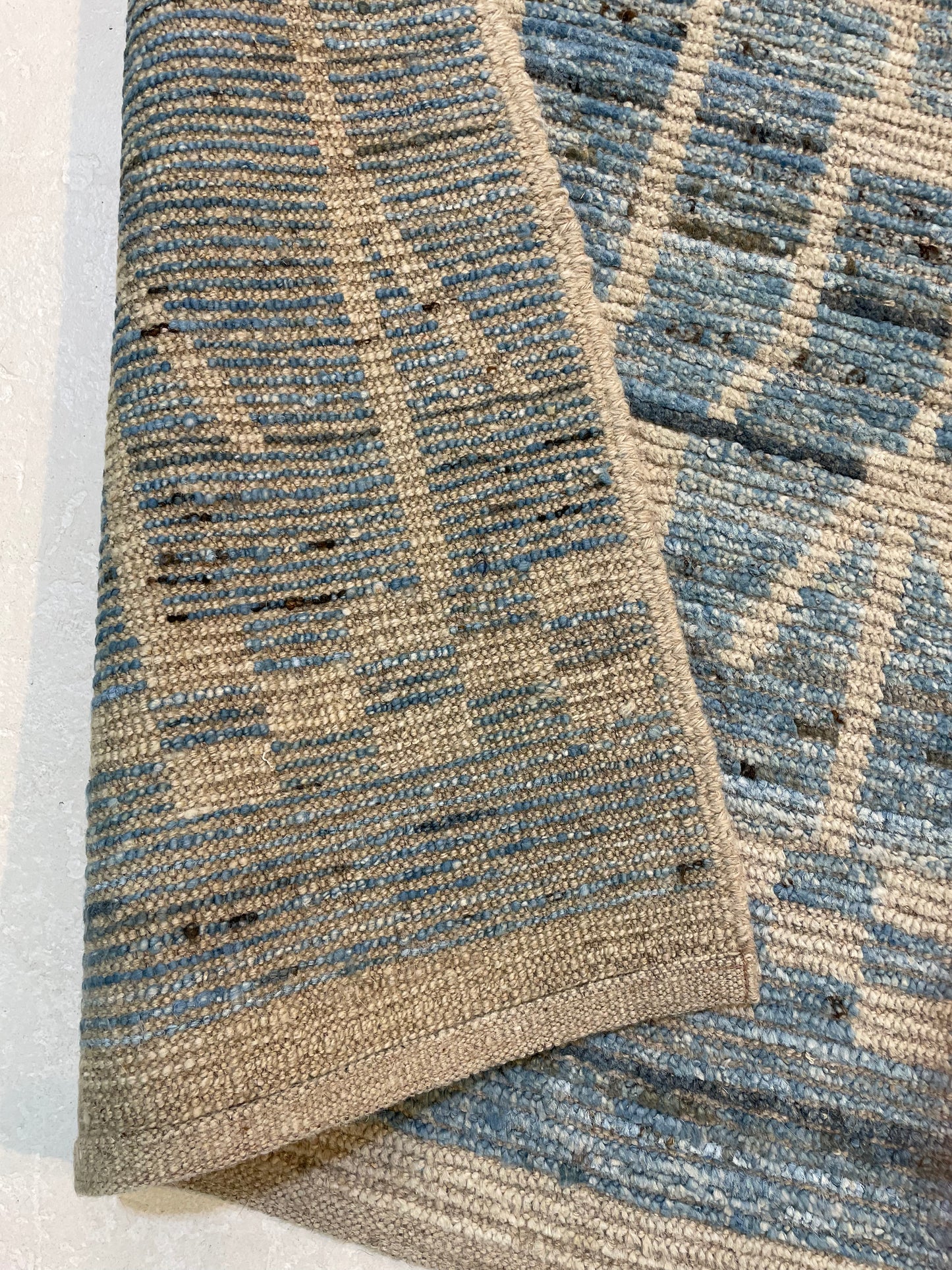 Hand-Knotted Wool Runner Turkish Oushak 2'11" x 11'10"