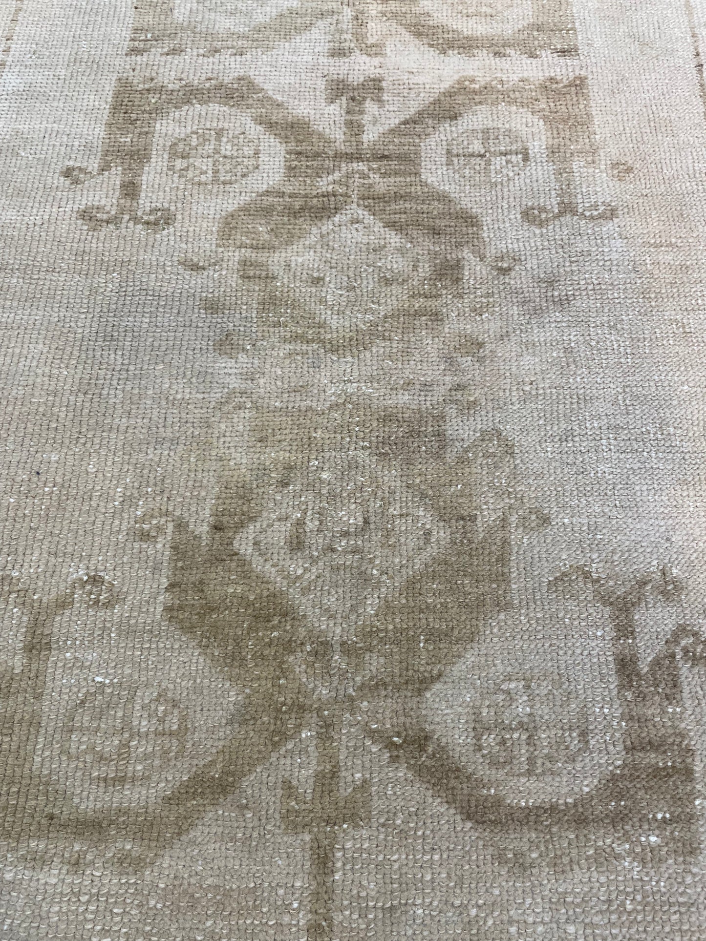 Hand-Knotted Wool Runner Turkish Oushak 2'7" x 12'6"