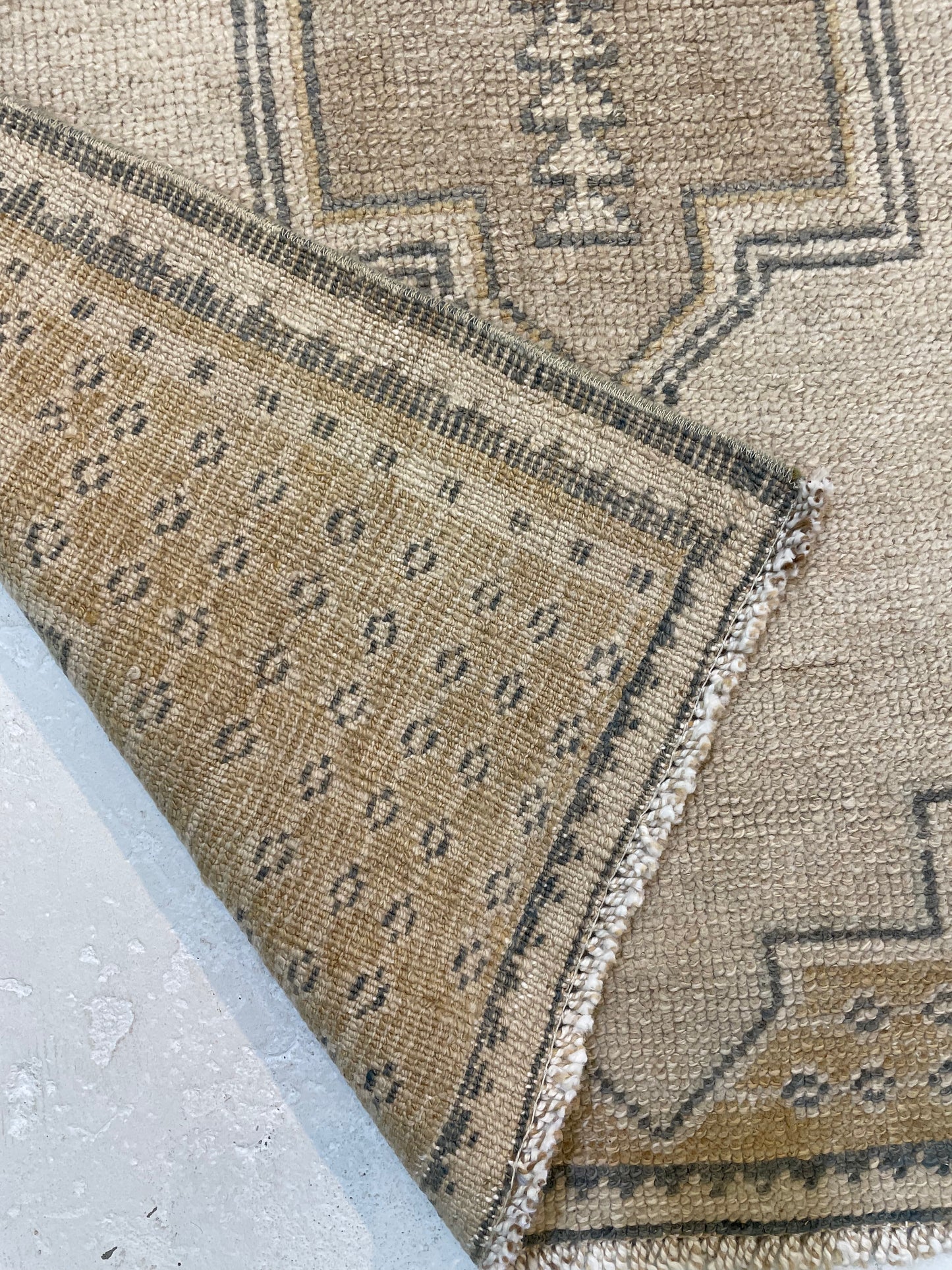 Hand-Knotted Wool Runner Turkish Oushak 2'10" x 11'8"