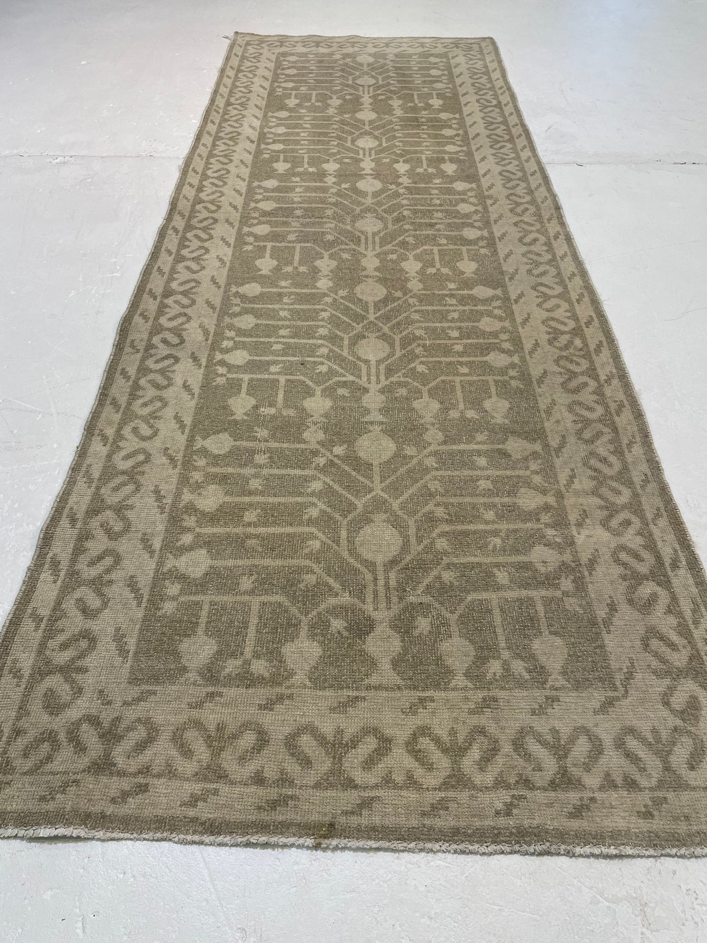 Hand-Knotted Wool Runner Pakistan Khotan 2'11" x 8'4"
